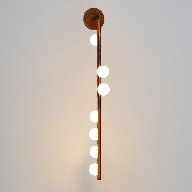Pamela Tube Plug-in Brass Glass Wall Lamp-Neutral Decor