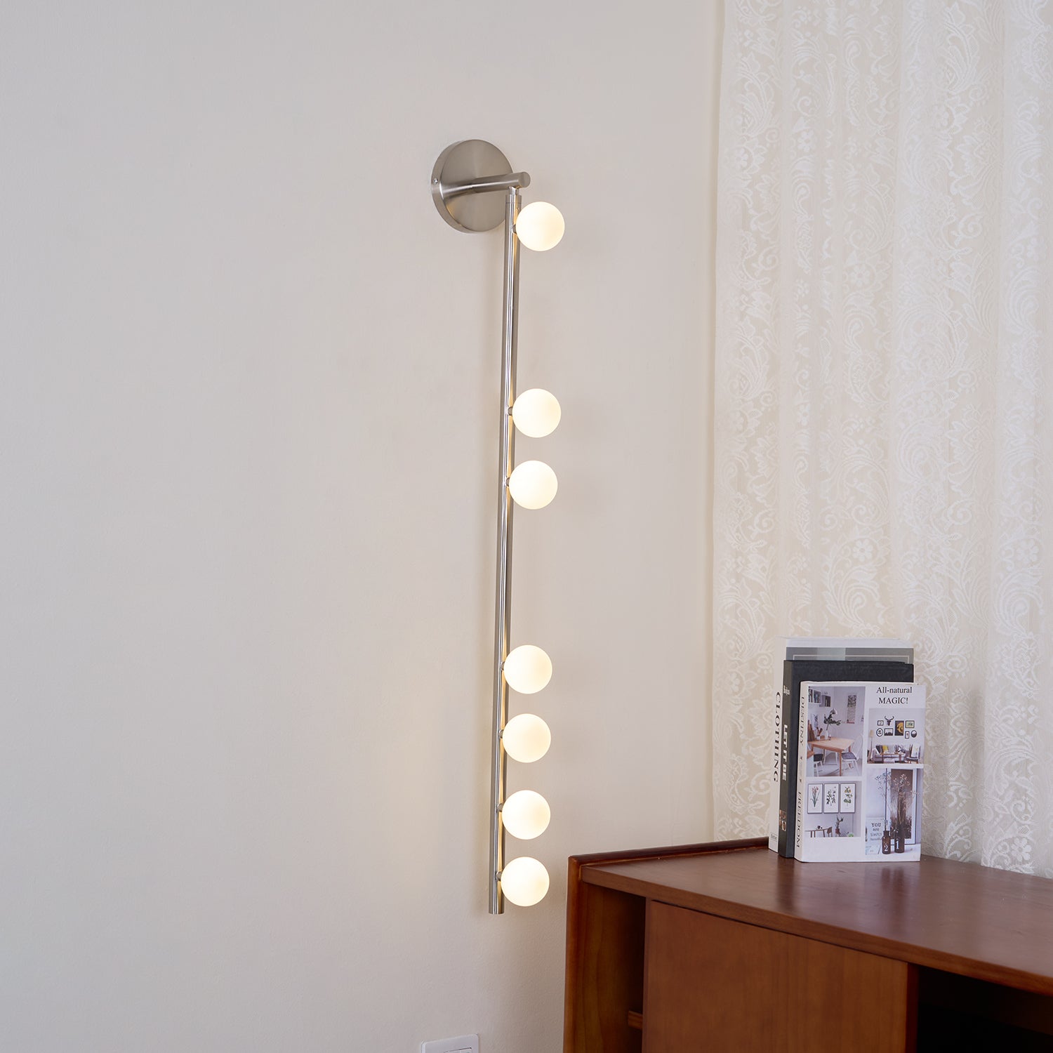 Rory Modern Minimalist Tube Brass Glass Wall Lamp-Neutral Decor