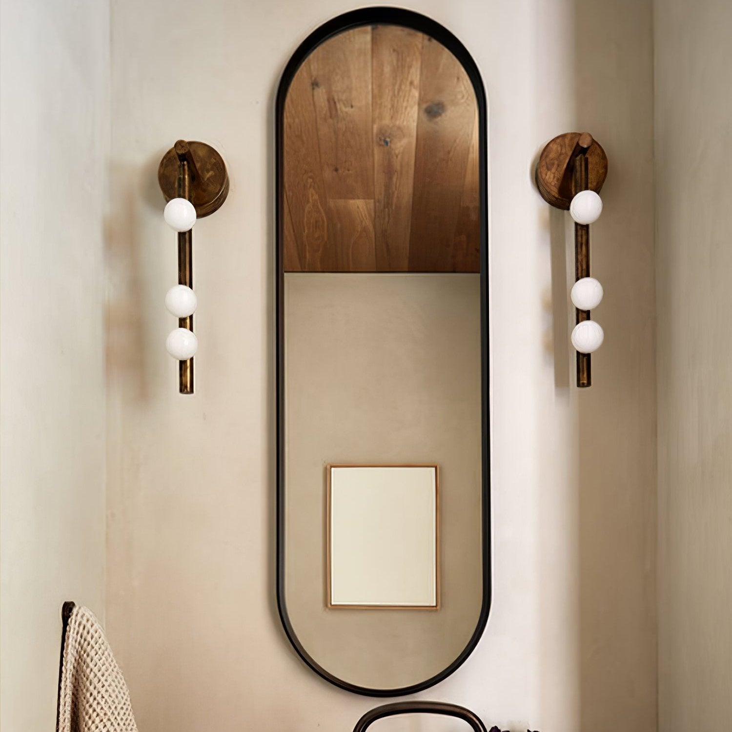 Pamela Tube Plug-in Brass Glass Wall Lamp-Neutral Decor