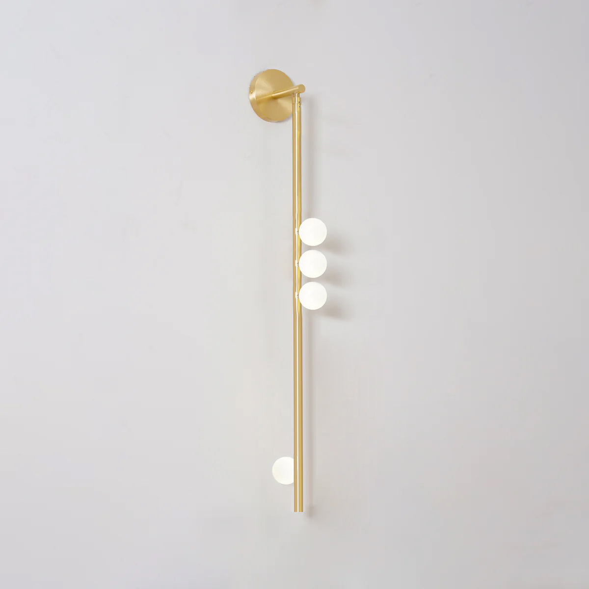 Rory Modern Minimalist Tube Brass Glass Wall Lamp-Neutral Decor