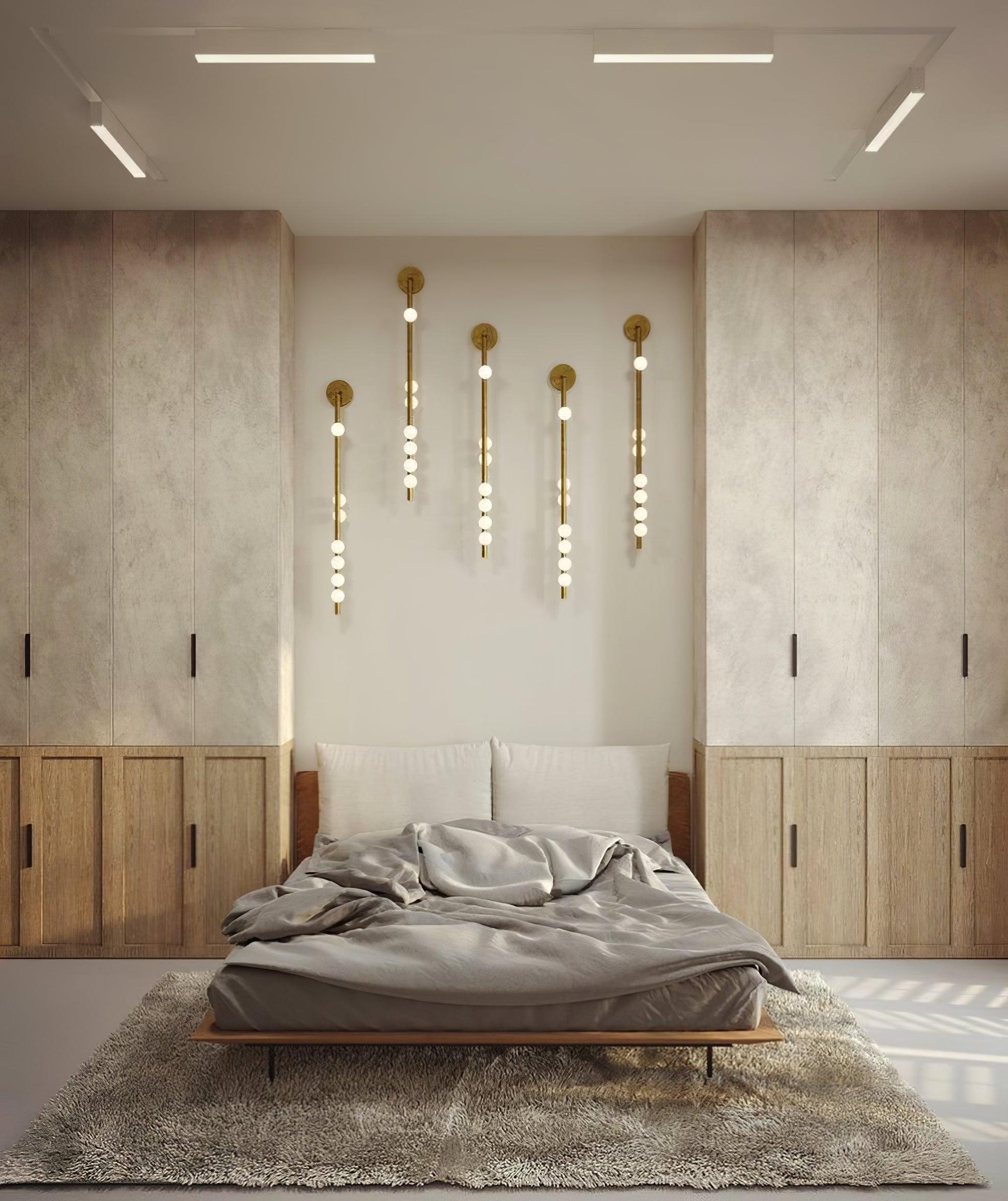 Pamela Tube Plug-in Brass Glass Wall Lamp-Neutral Decor