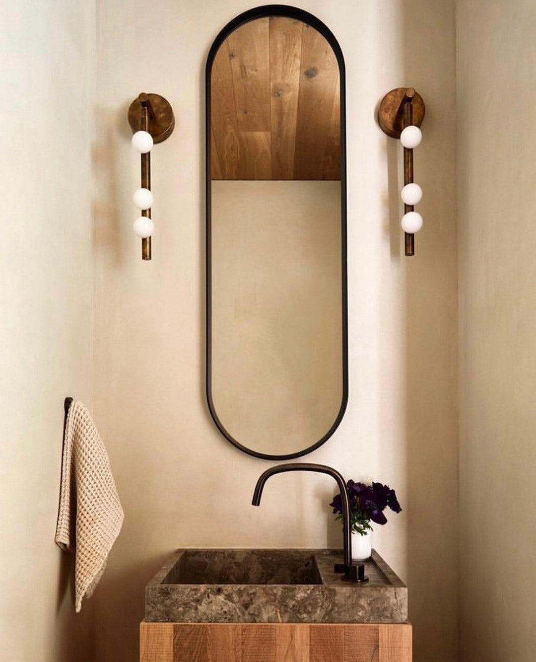 Pamela Tube Plug-in Brass Glass Wall Lamp-Neutral Decor