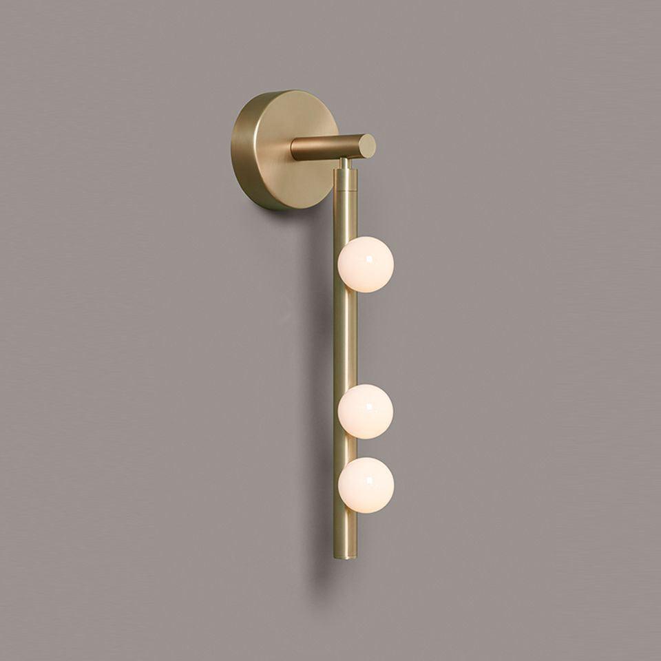 Rory Modern Minimalist Tube Brass Glass Wall Lamp-Neutral Decor