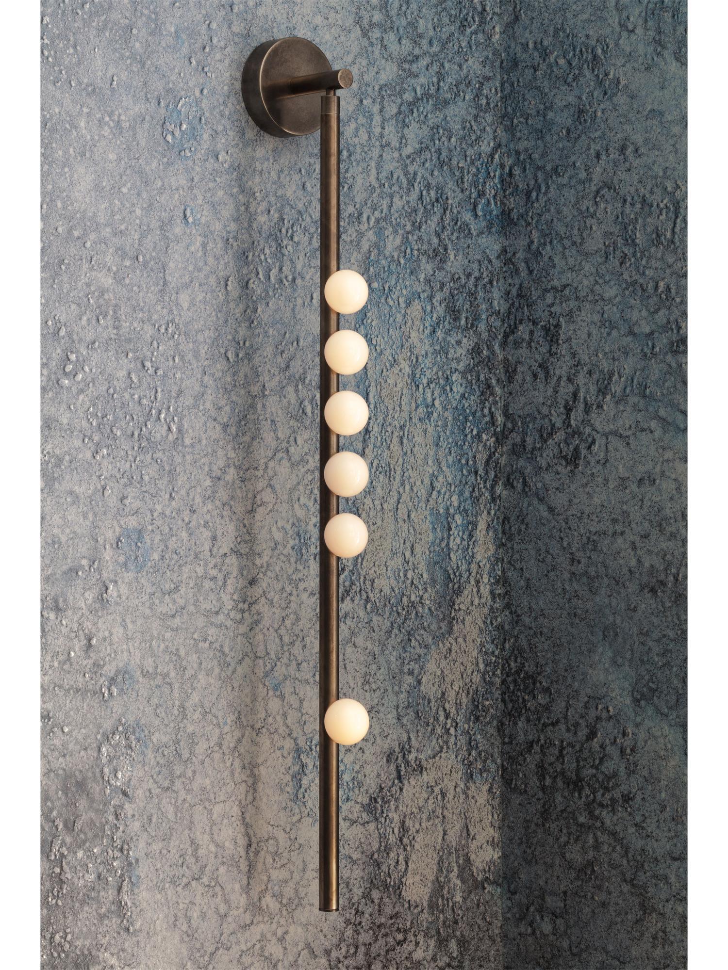 Pamela Tube Plug-in Brass Glass Wall Lamp-Neutral Decor
