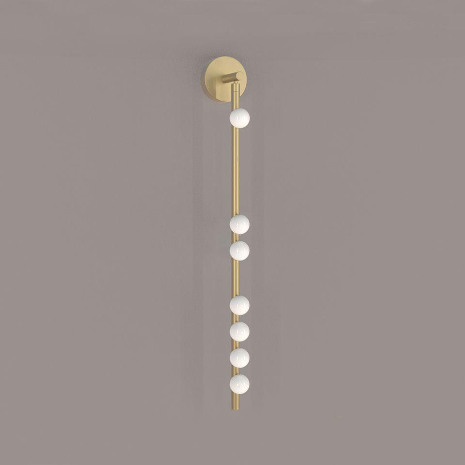 Pamela Tube Plug-in Brass Glass Wall Lamp-Neutral Decor