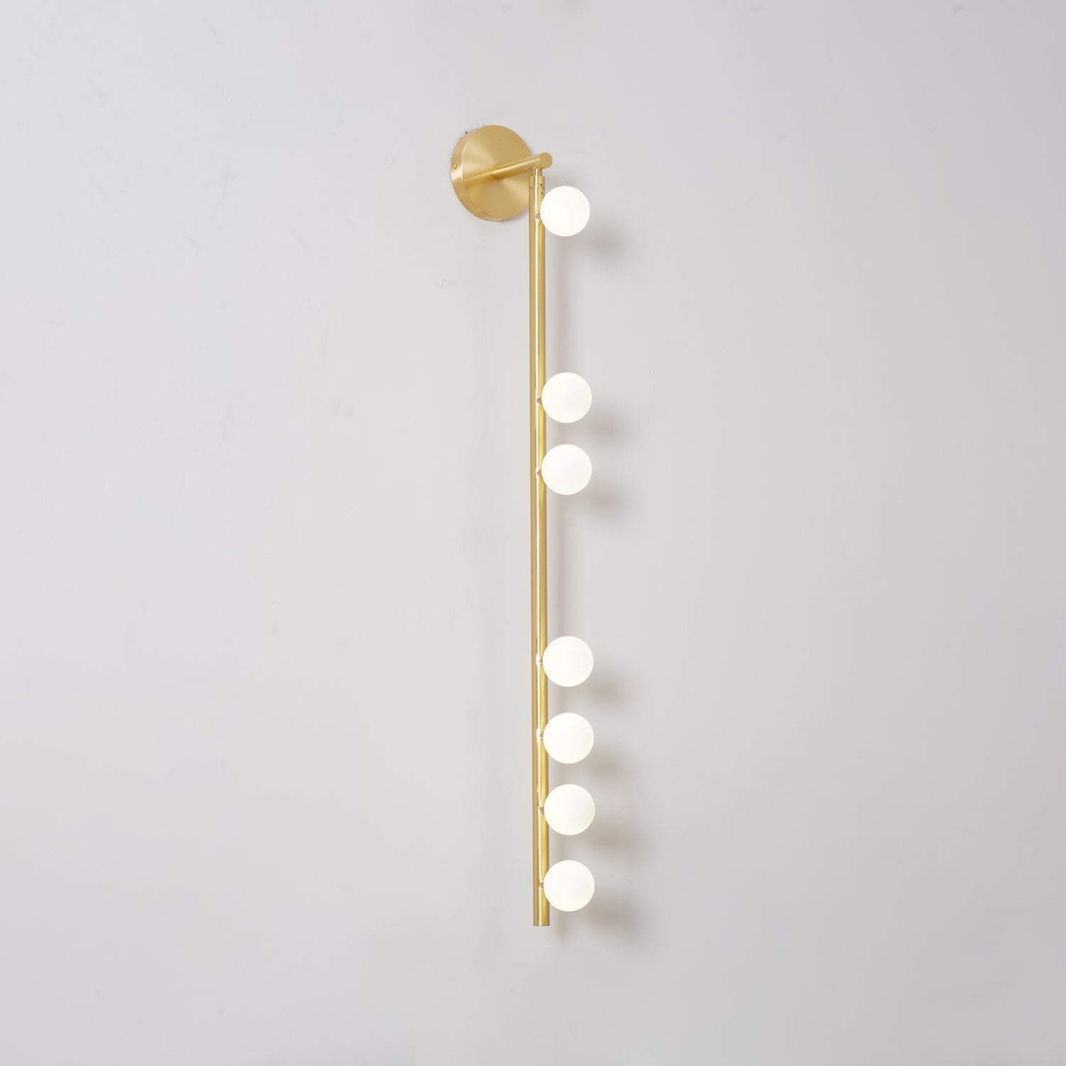 Rory Modern Minimalist Tube Brass Glass Wall Lamp-Neutral Decor
