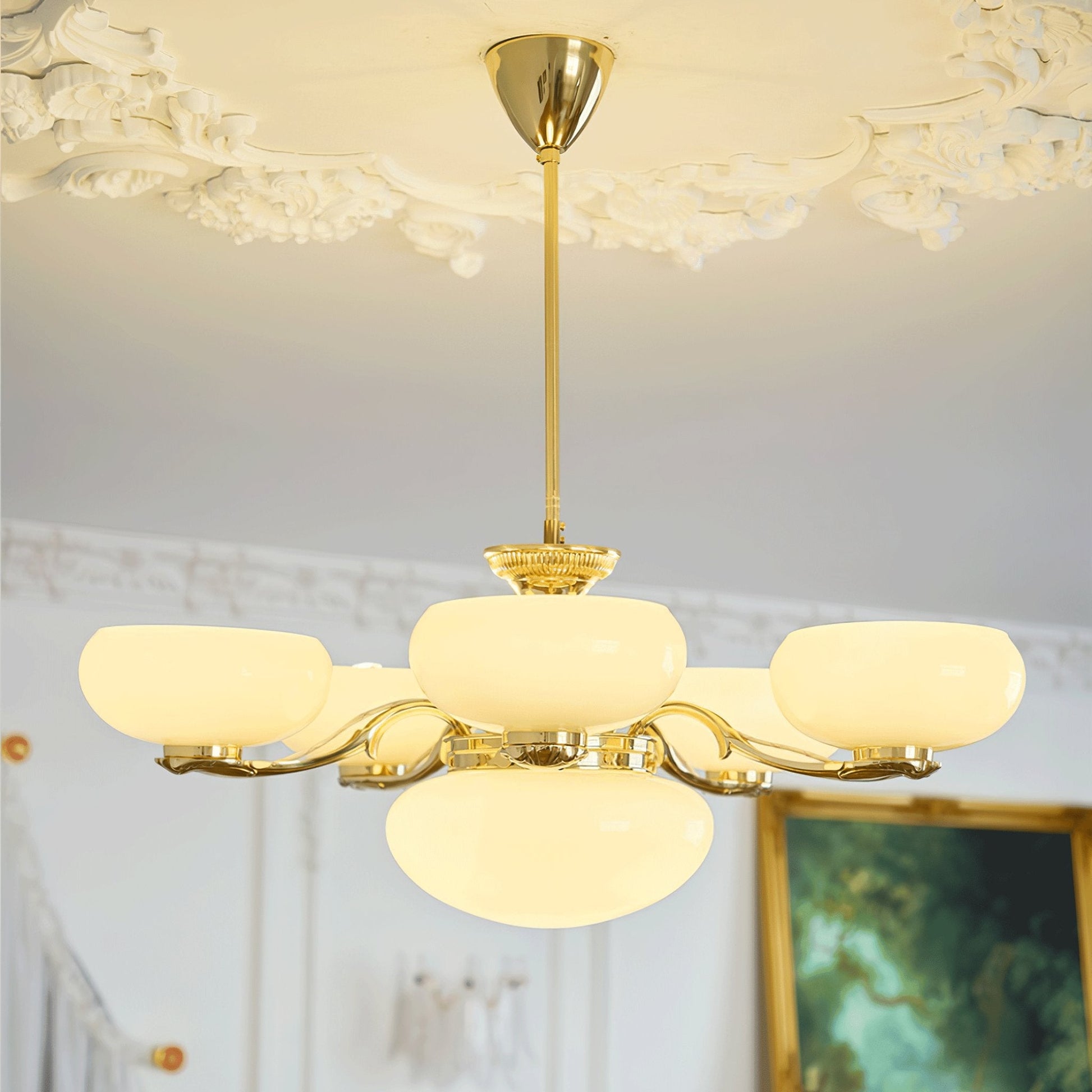 Ethan Luxury Glass Chandelier-Neutral Decor