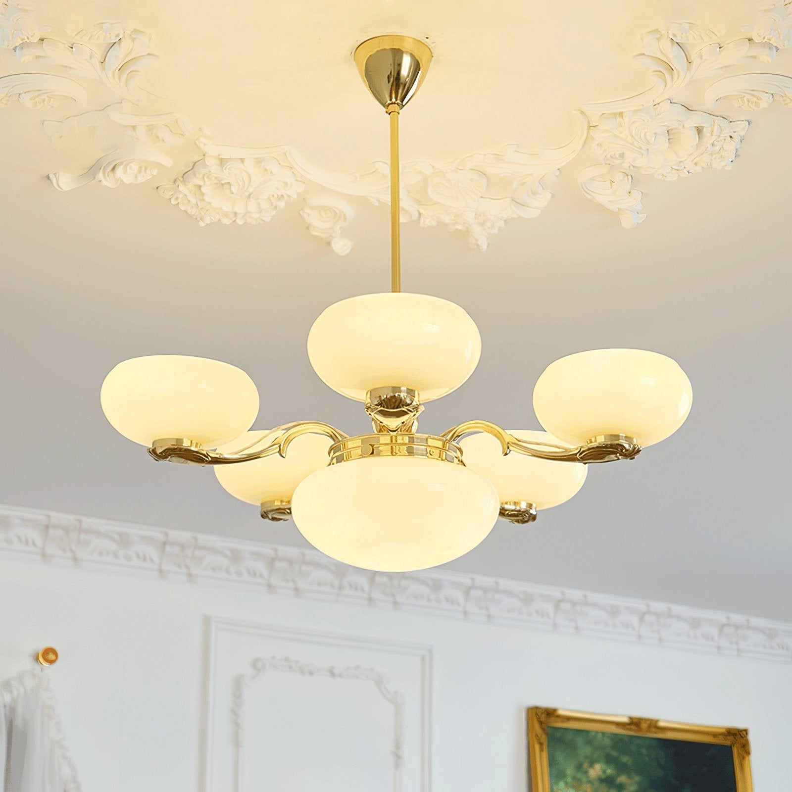 Ethan Luxury Glass Chandelier-Neutral Decor