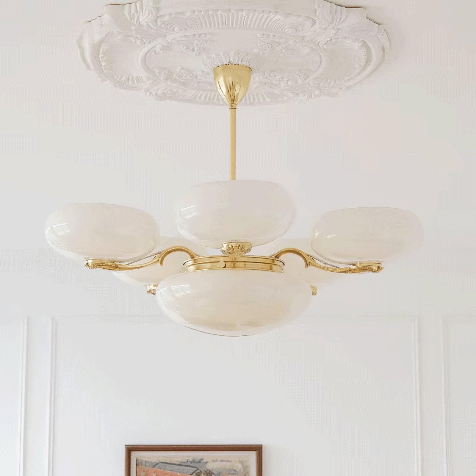 Ethan Luxury Glass Chandelier-Neutral Decor