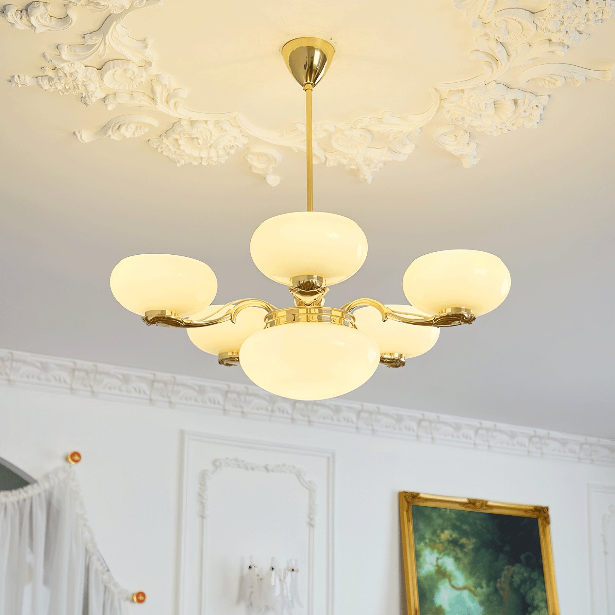 Ethan Luxury Glass Chandelier-Neutral Decor