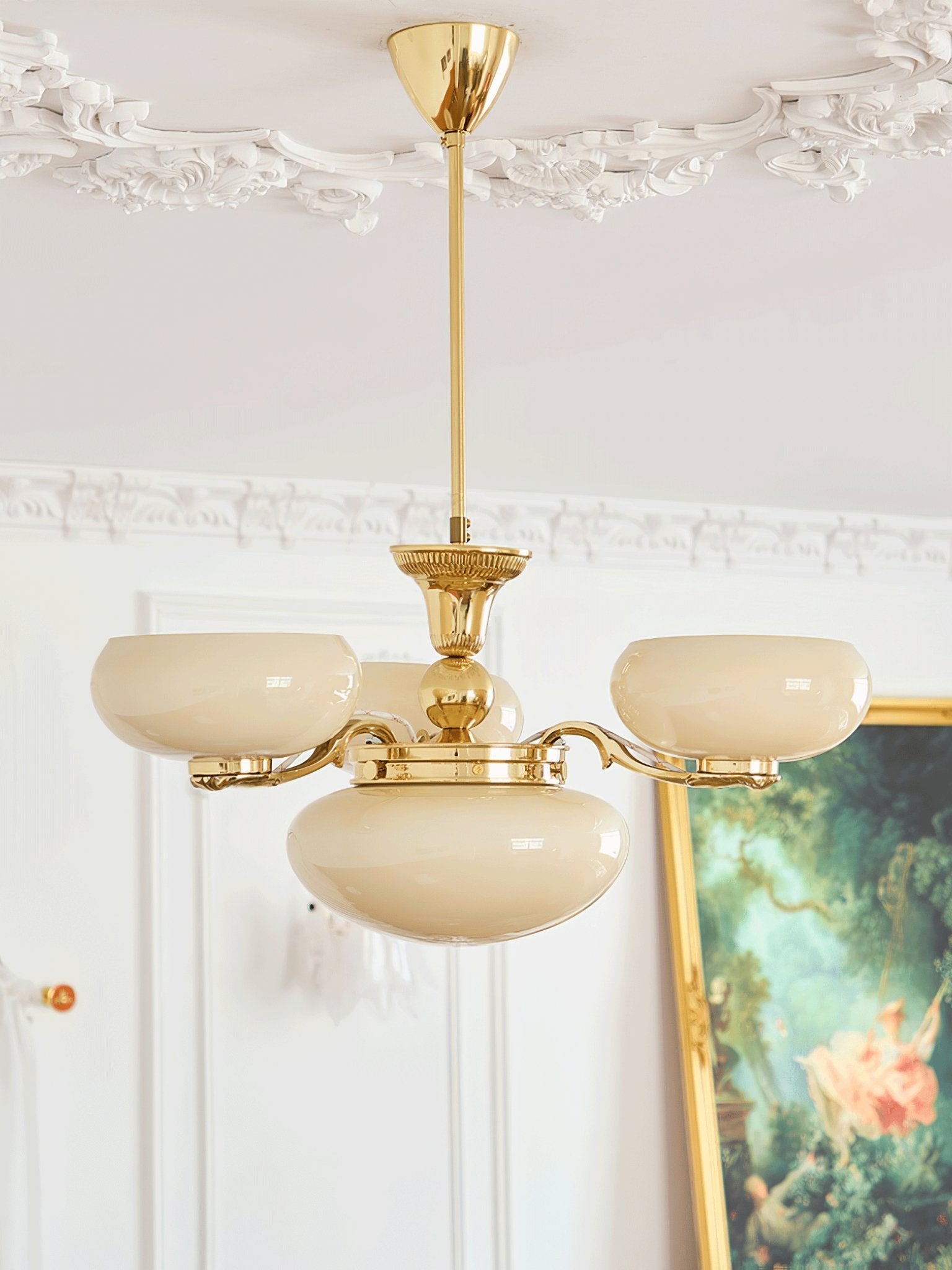 Ethan Luxury Glass Chandelier-Neutral Decor