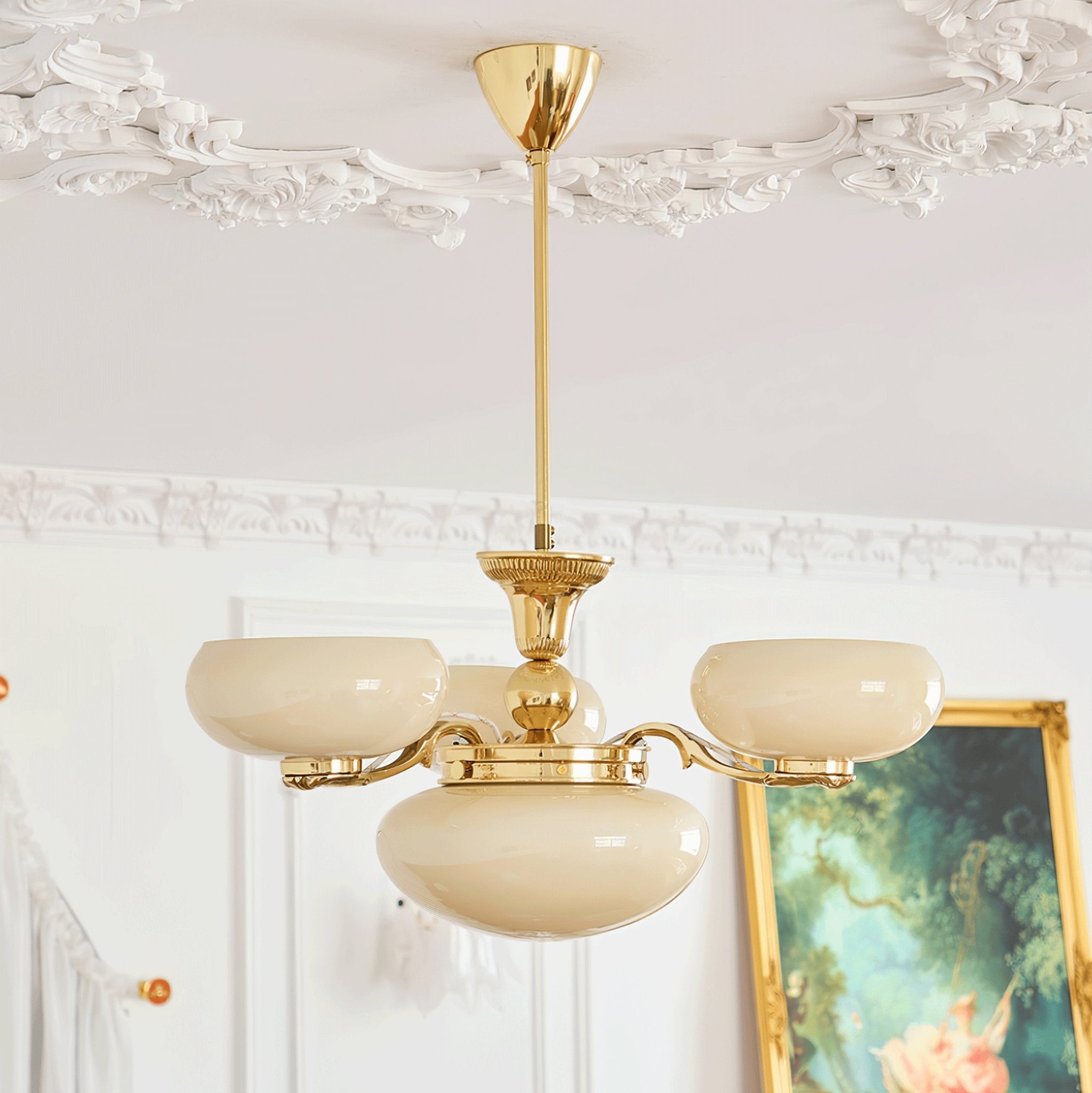 Ethan Luxury Glass Chandelier-Neutral Decor
