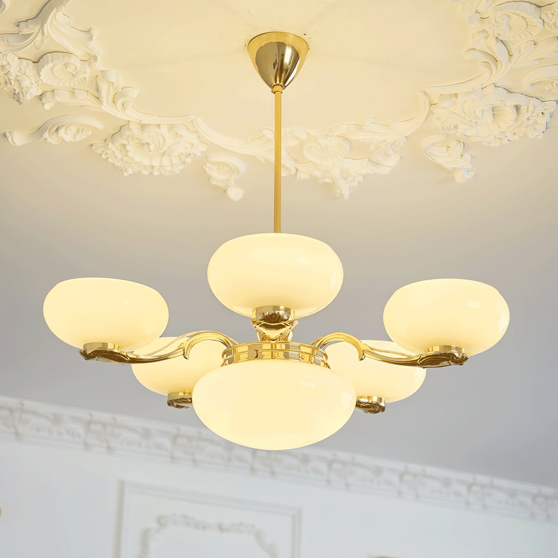Ethan Luxury Glass Chandelier-Neutral Decor