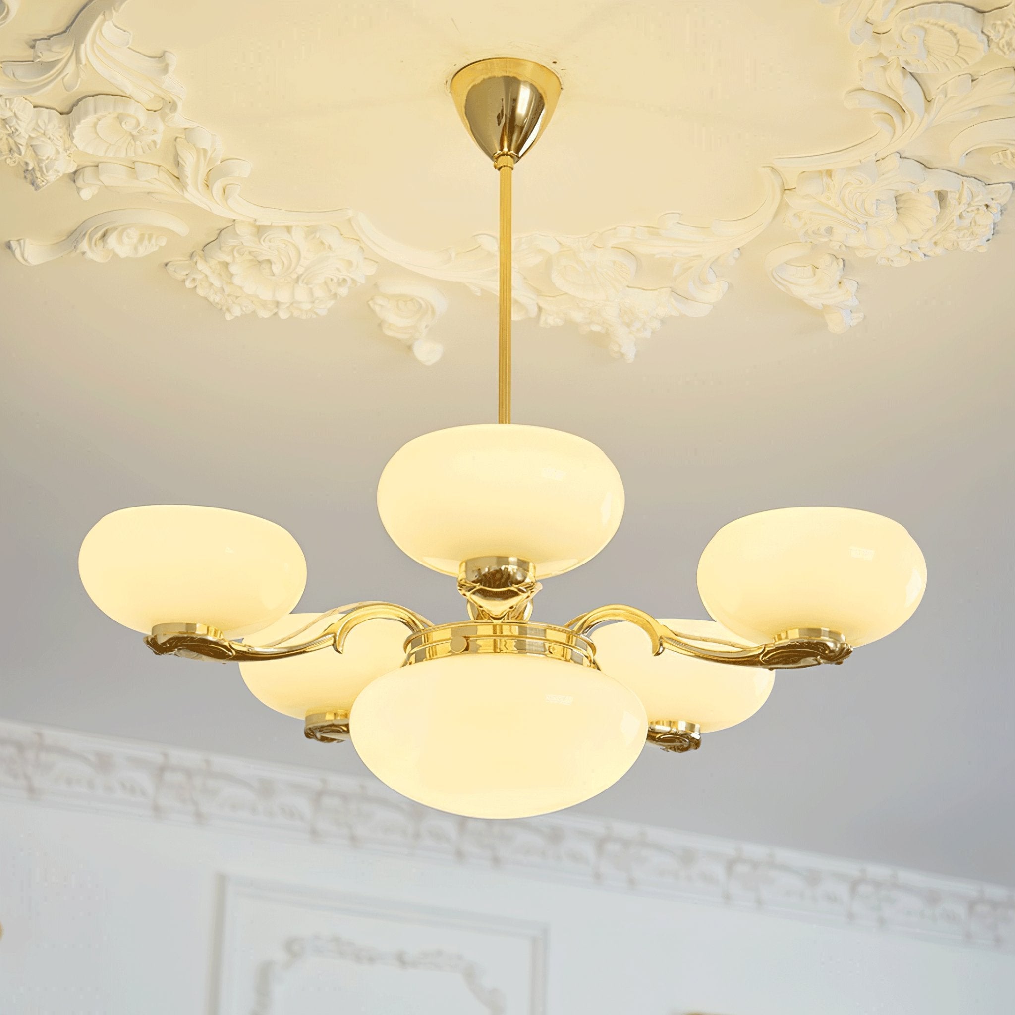 Ethan Luxury Glass Chandelier-Neutral Decor