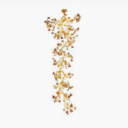 Aare Maple Branch Brass Crystal Chandelier-Neutral Decor