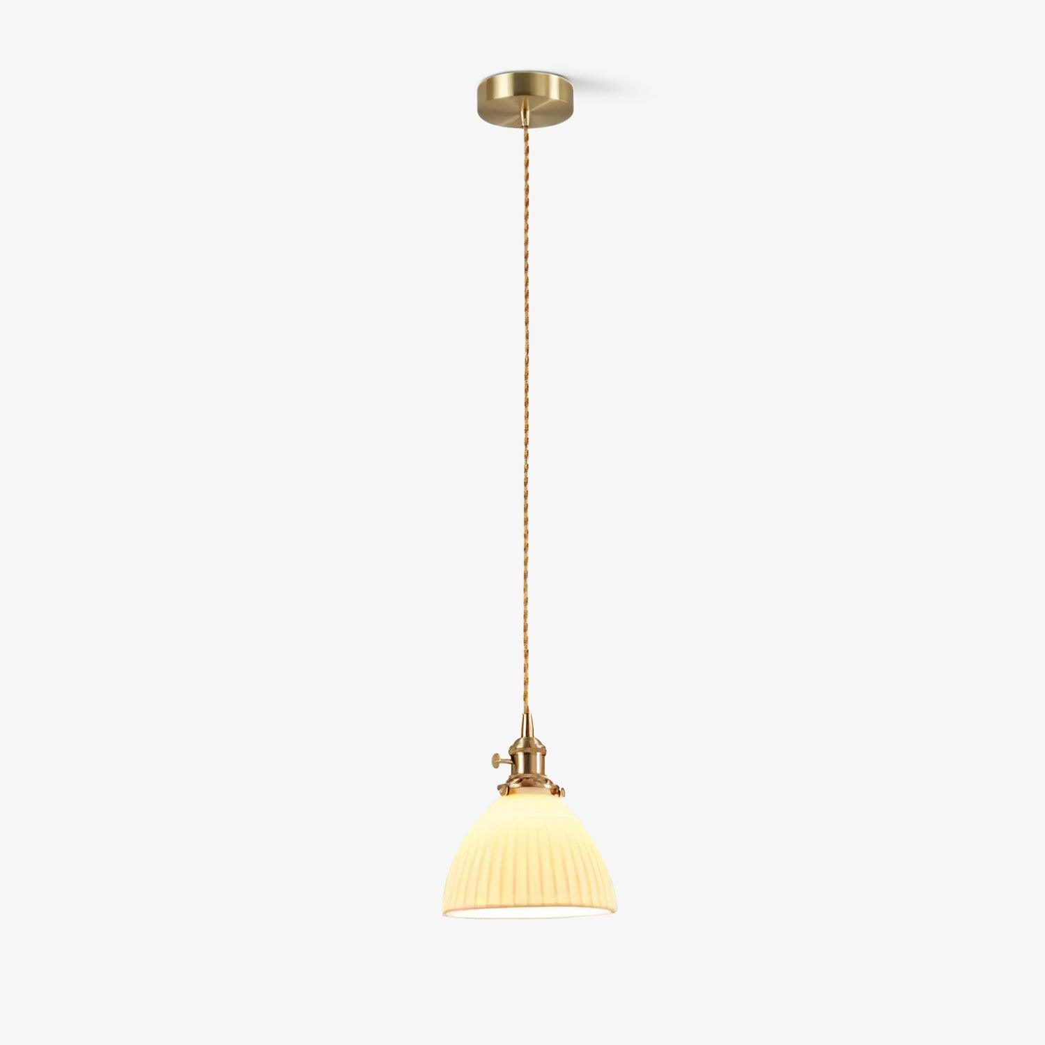 Ornoryra Vintage Glass Pendant Light-Neutral Decor