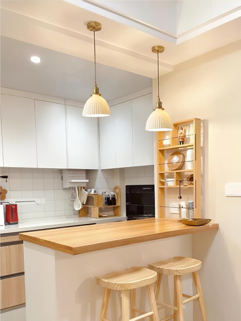 Ornoryra Vintage Glass Pendant Light-Neutral Decor