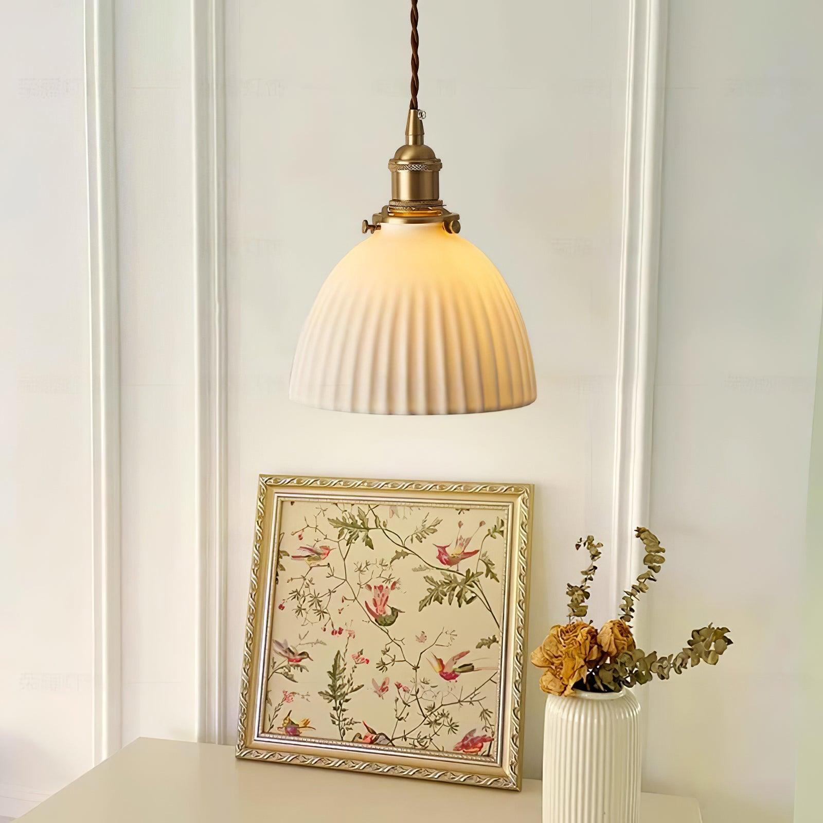 Ornoryra Vintage Glass Pendant Light-Neutral Decor