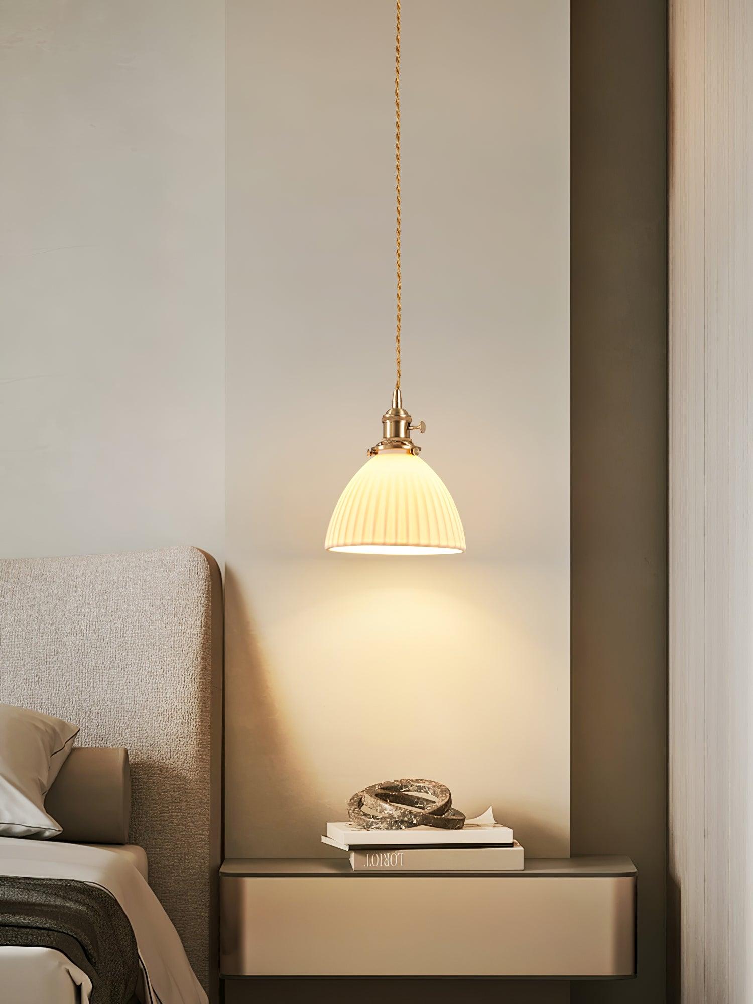 Ornoryra Vintage Glass Pendant Light-Neutral Decor