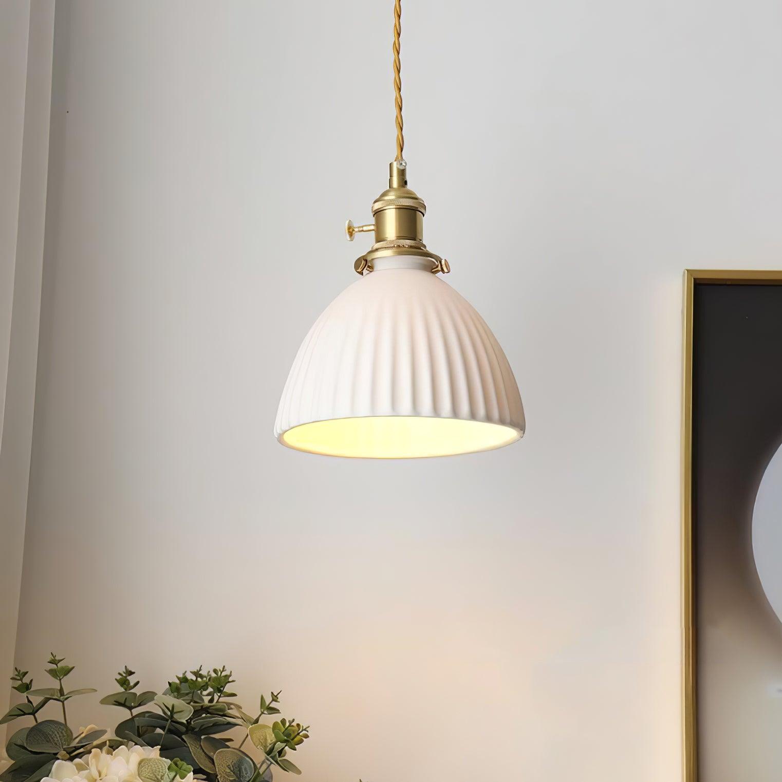Ornoryra Vintage Glass Pendant Light-Neutral Decor