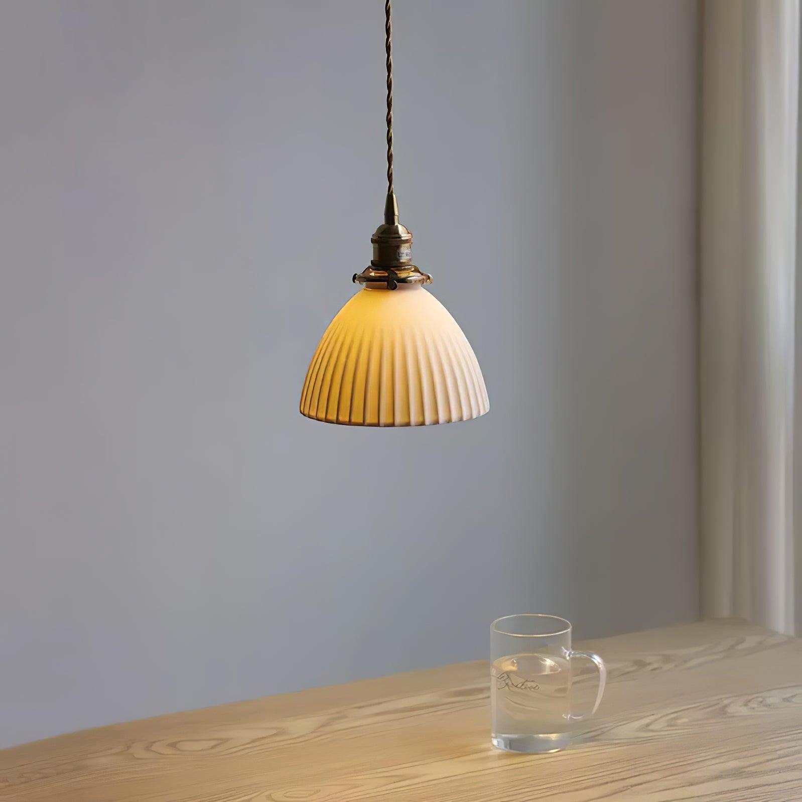 Ornoryra Vintage Glass Pendant Light-Neutral Decor