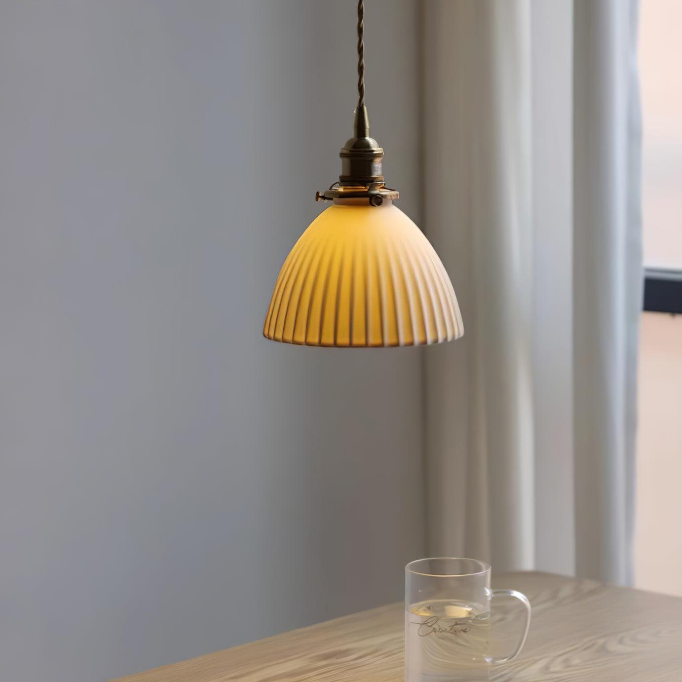 Ornoryra Vintage Glass Pendant Light-Neutral Decor