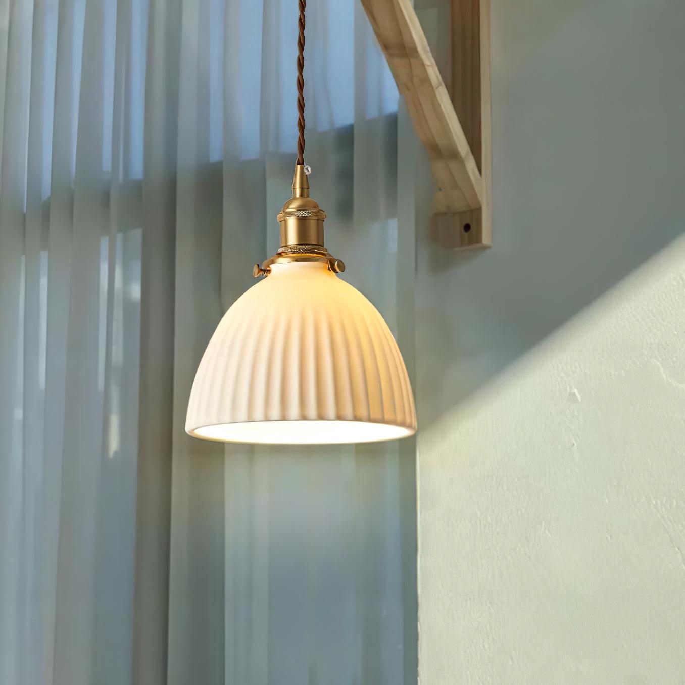 Ornoryra Vintage Glass Pendant Light-Neutral Decor