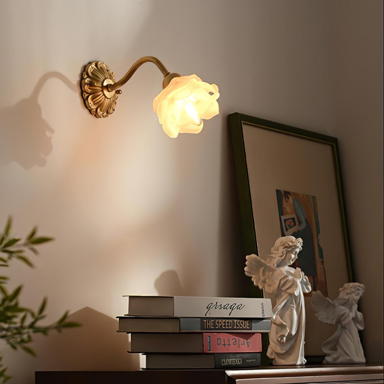 Palo Brass Floral Luxury Wall Lamp-Neutral Decor
