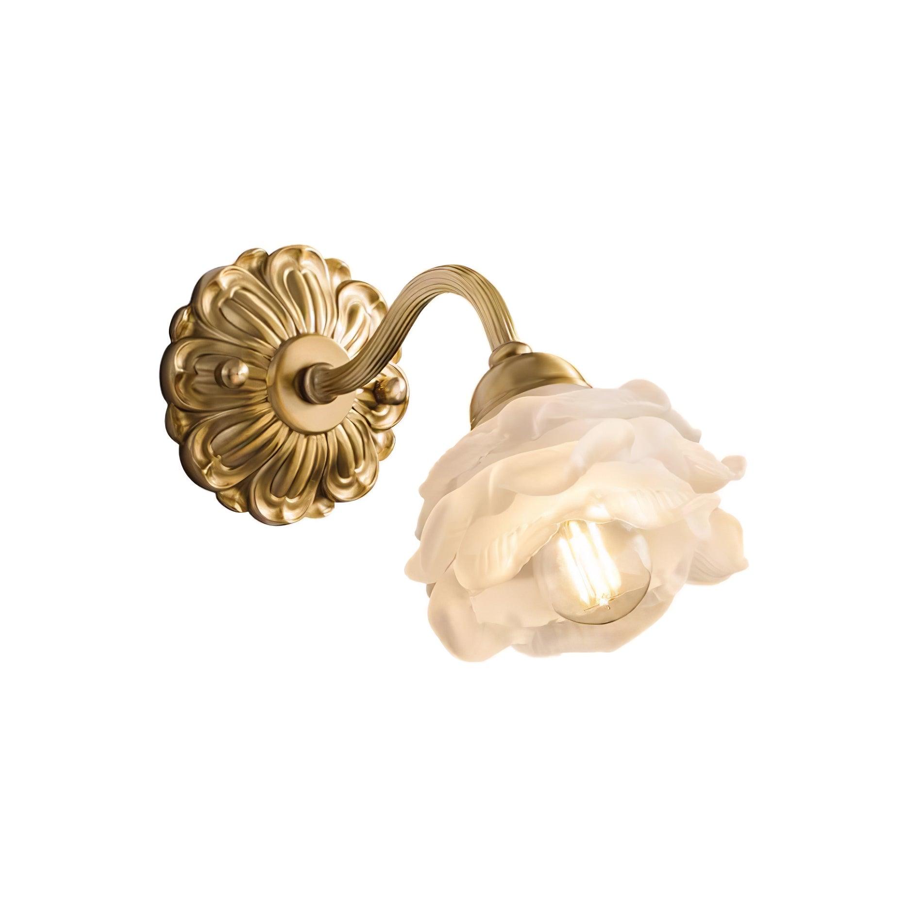 Palo Brass Floral Luxury Wall Lamp-Neutral Decor