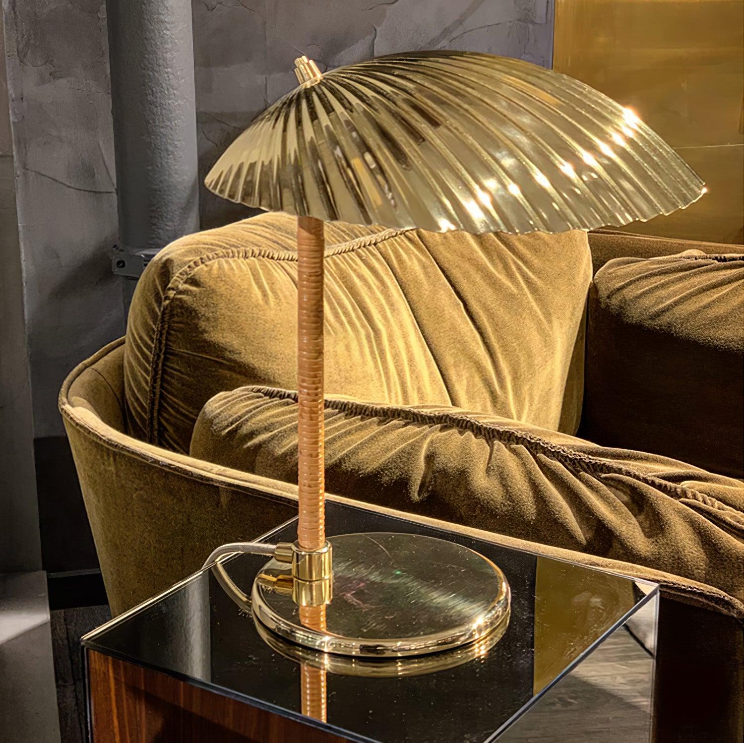 Zorare Brass Glam Table Lamp-Neutral Decor
