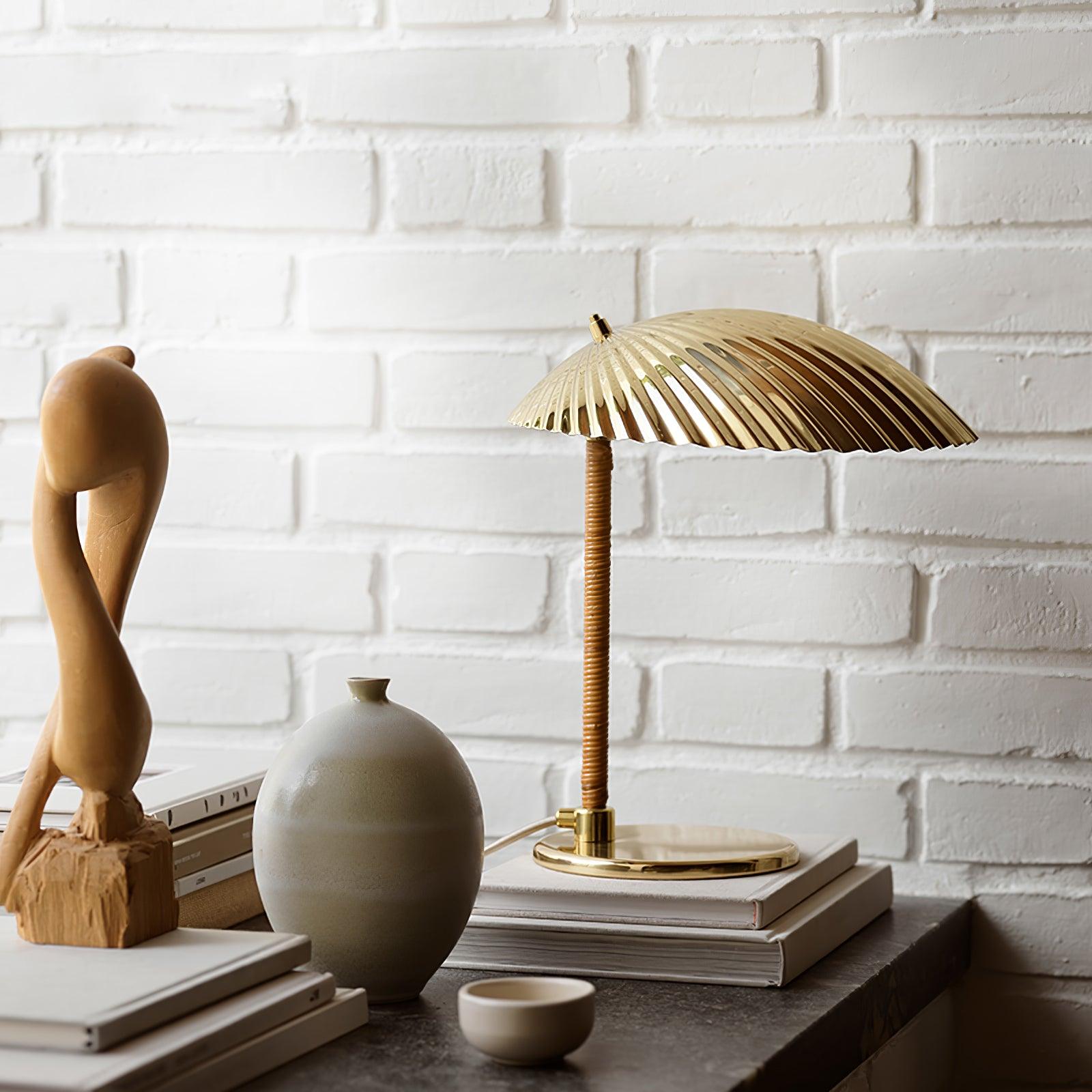 Zorare Brass Glam Table Lamp-Neutral Decor