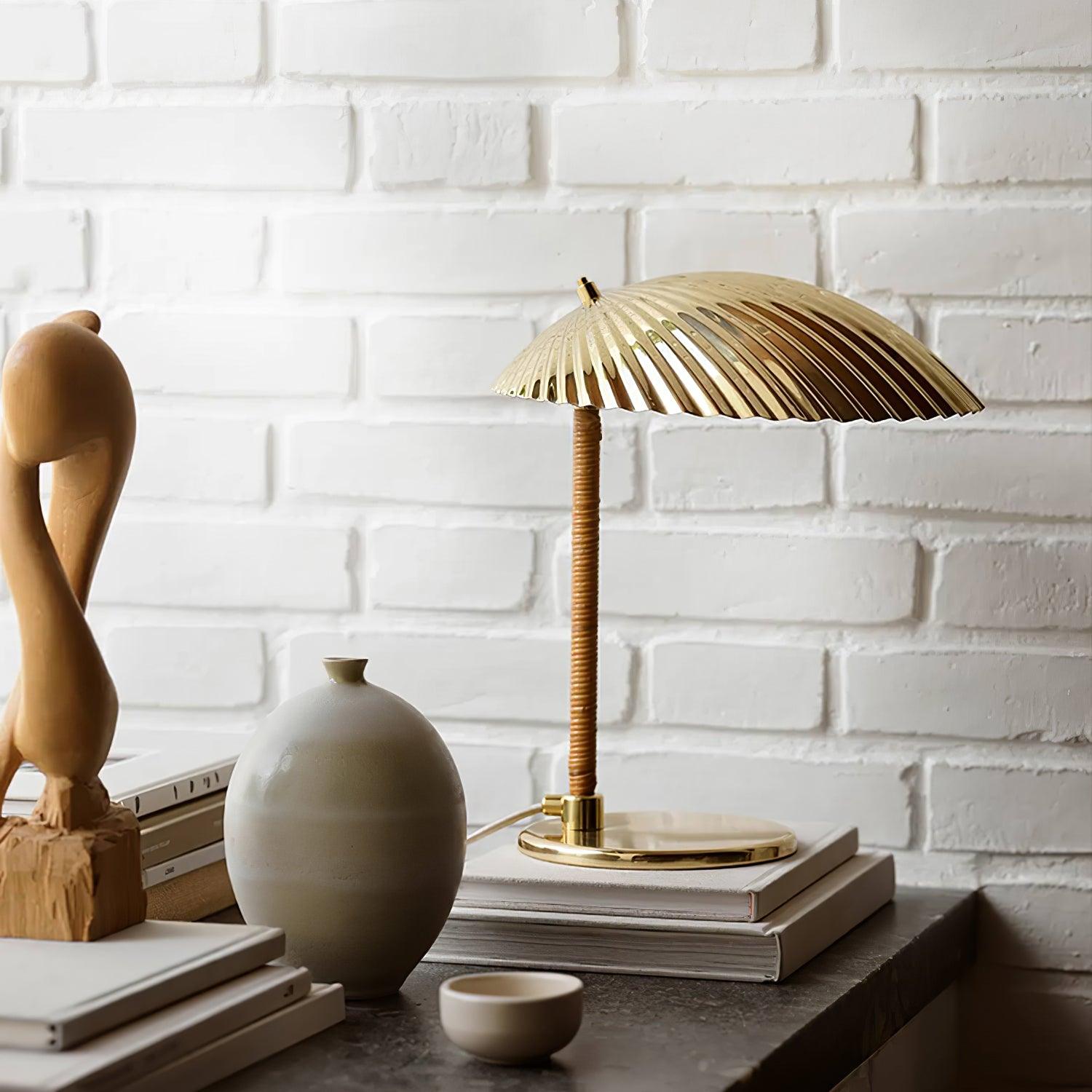 Zorare Brass Glam Table Lamp-Neutral Decor