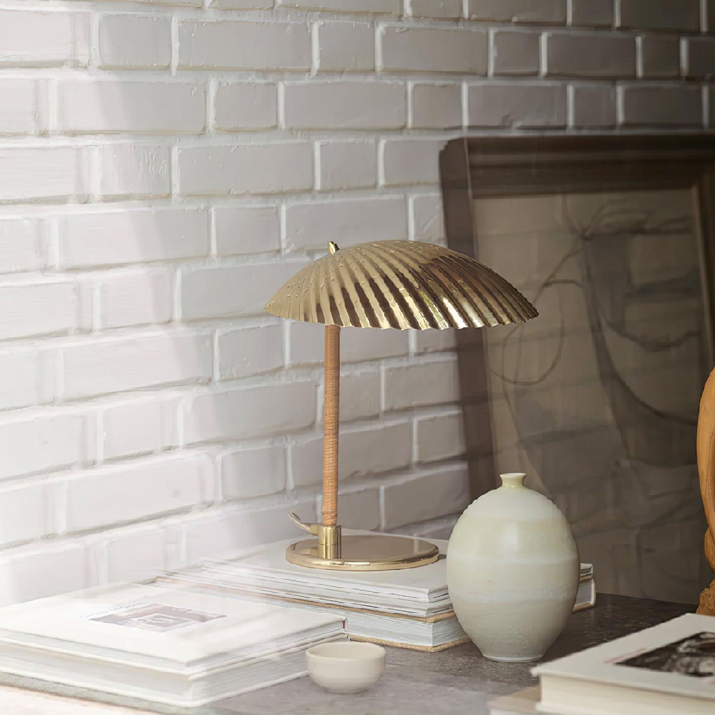 Zorare Brass Glam Table Lamp-Neutral Decor