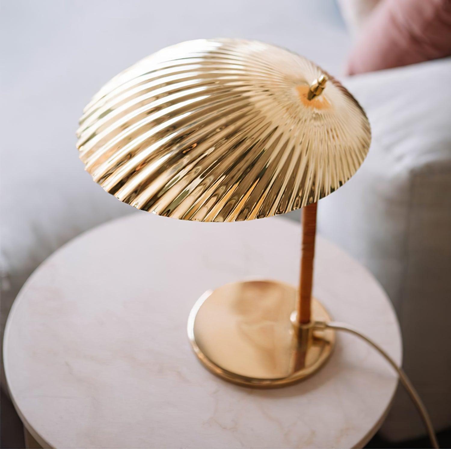 Zorare Brass Glam Table Lamp-Neutral Decor