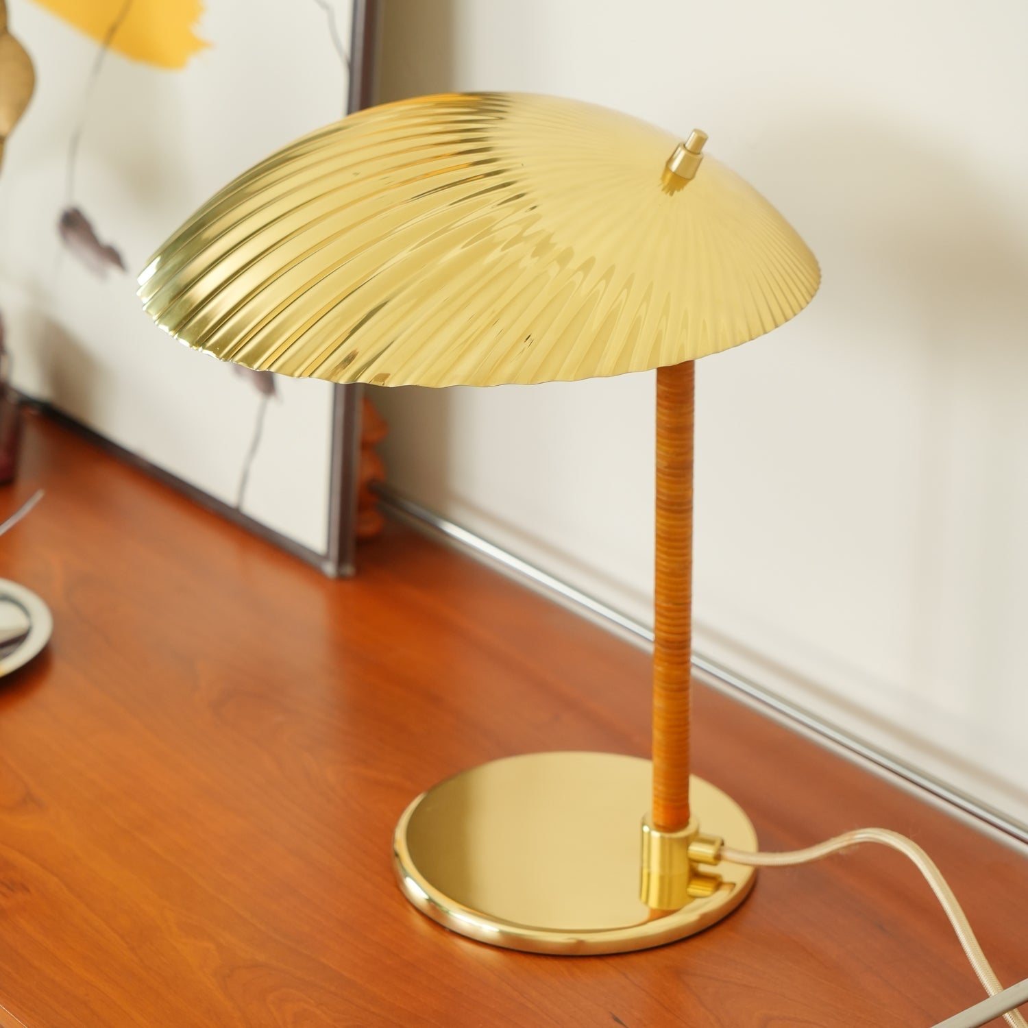 Zorare Brass Glam Table Lamp-Neutral Decor