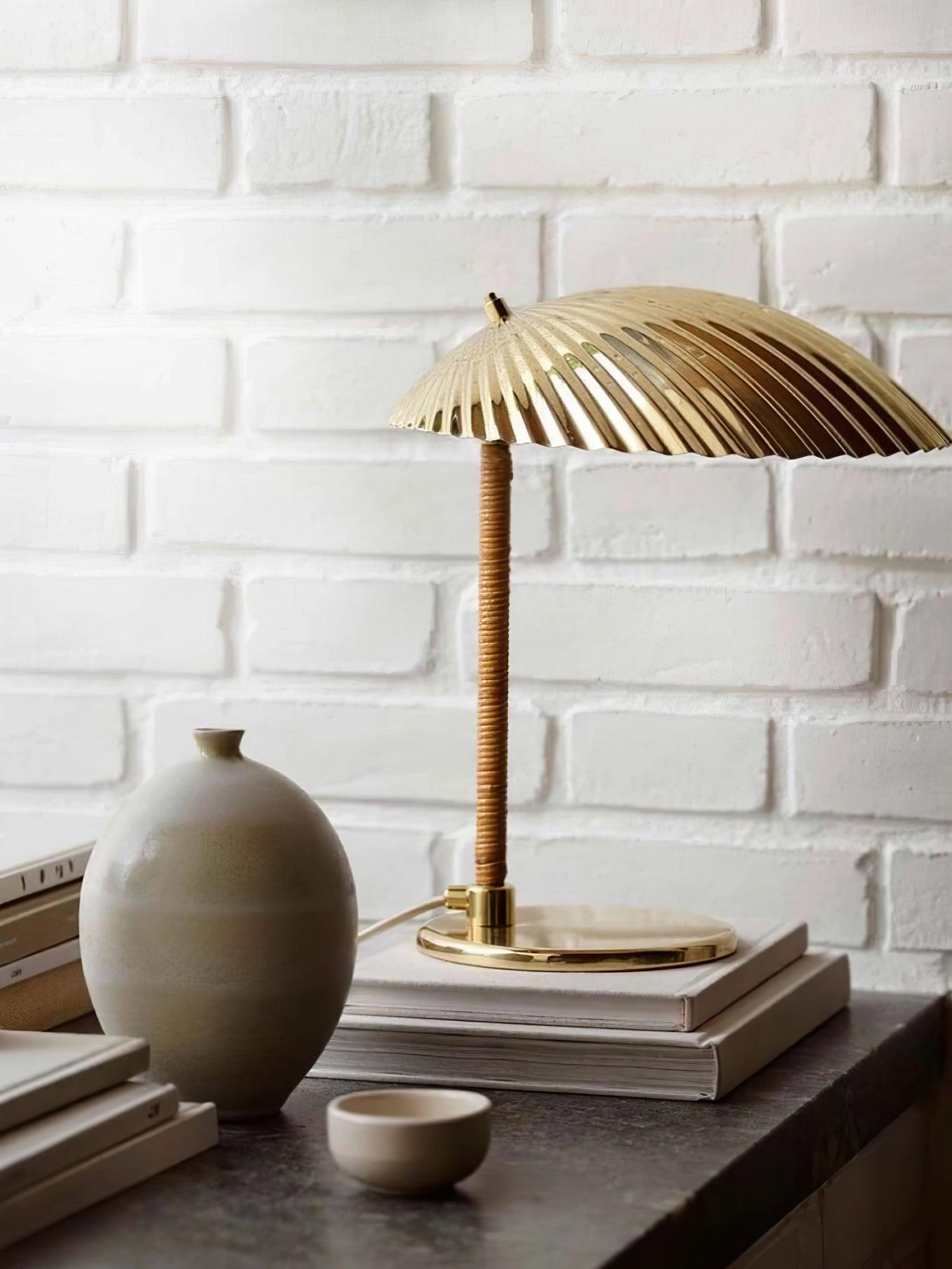 Zorare Brass Glam Table Lamp-Neutral Decor