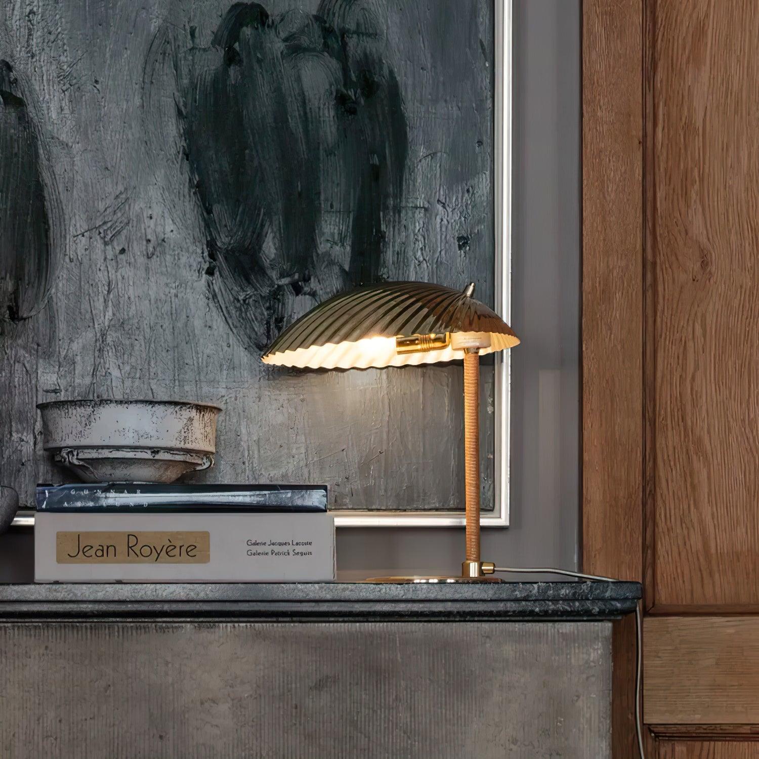 Zorare Brass Glam Table Lamp-Neutral Decor