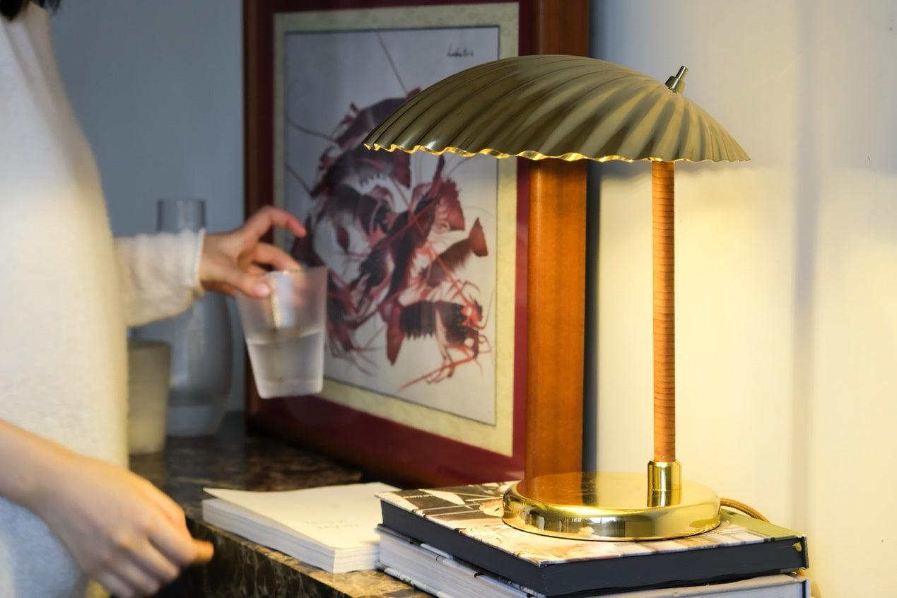 Zorare Brass Glam Table Lamp-Neutral Decor