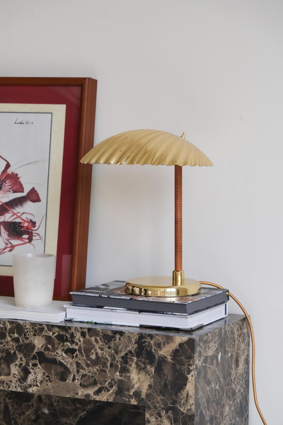 Zorare Brass Glam Table Lamp-Neutral Decor