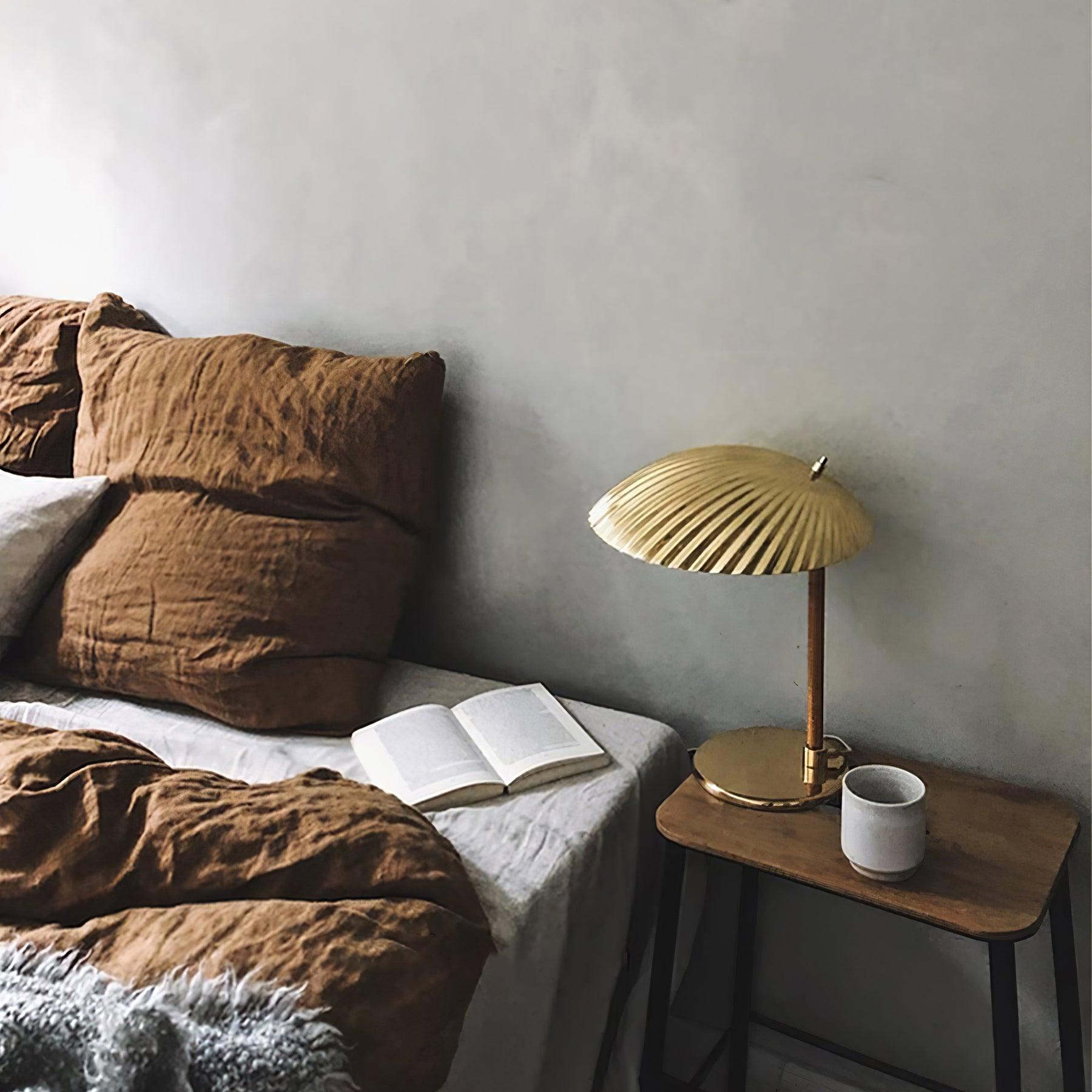 Zorare Brass Glam Table Lamp-Neutral Decor