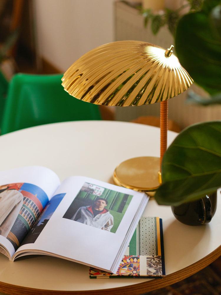 Zorare Brass Glam Table Lamp-Neutral Decor