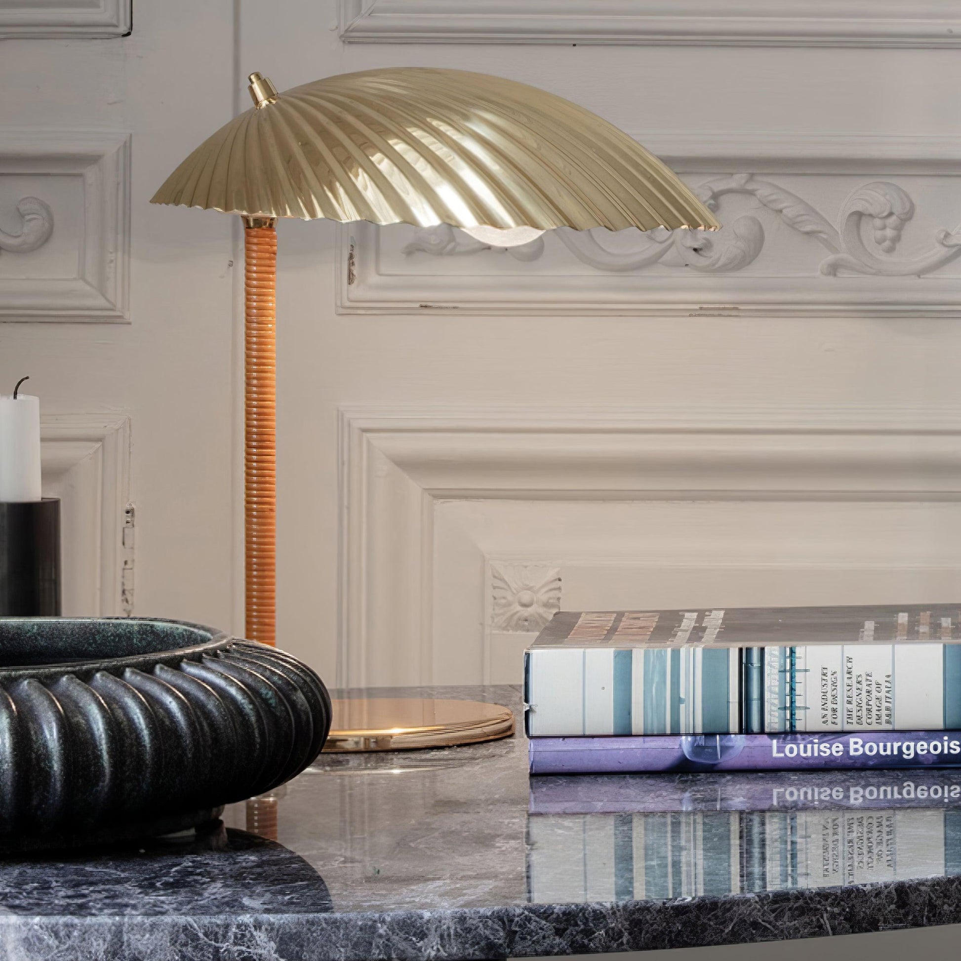 Zorare Brass Glam Table Lamp-Neutral Decor