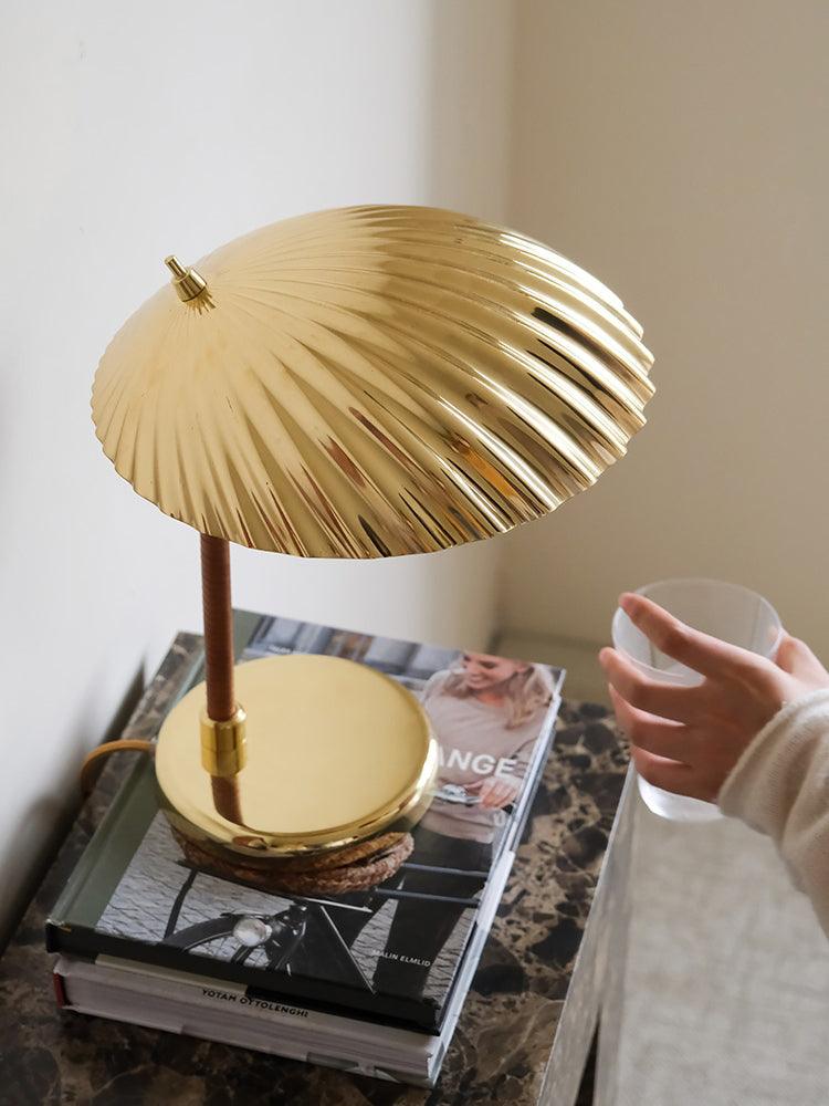 Zorare Brass Glam Table Lamp-Neutral Decor