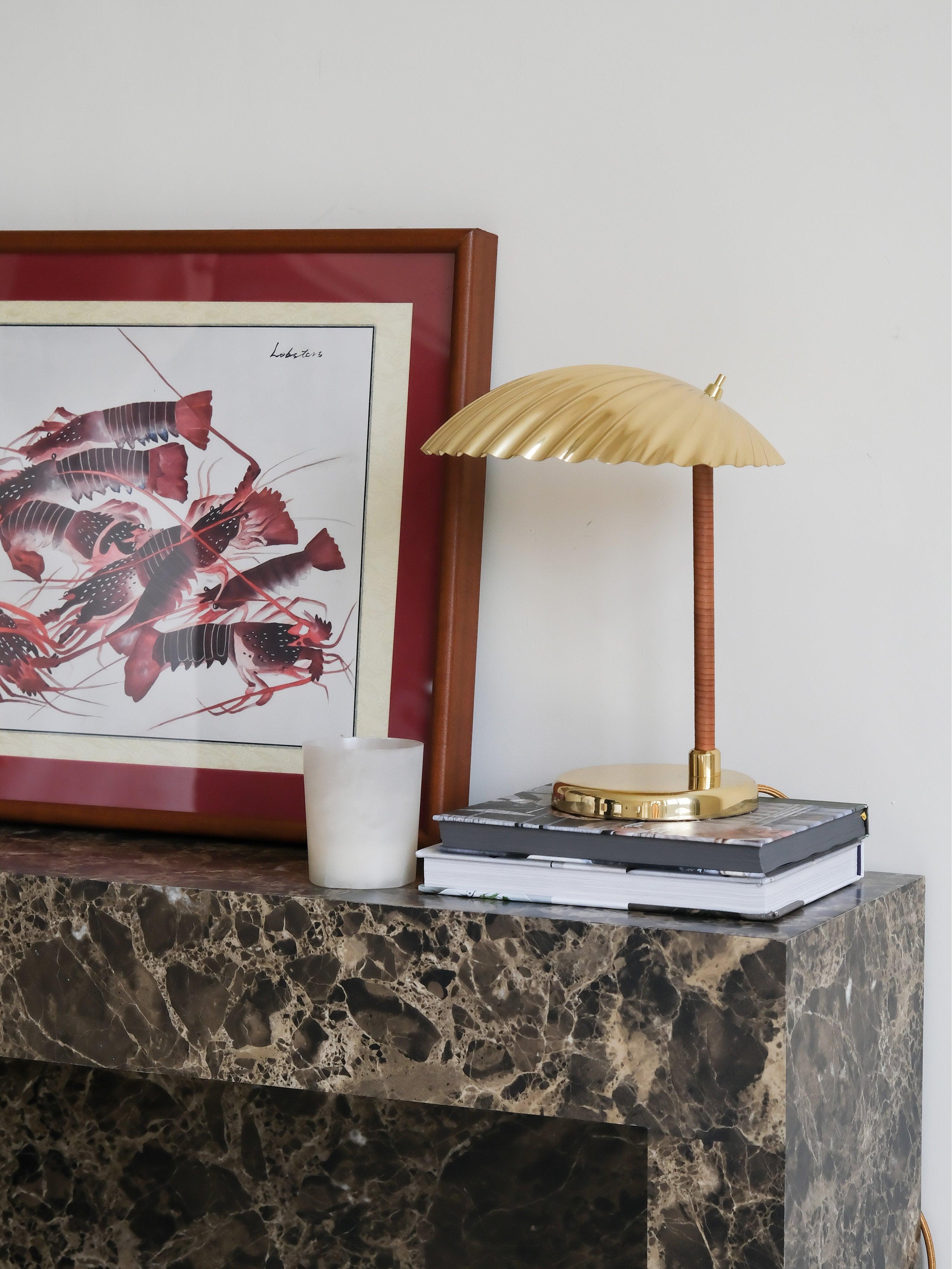 Zorare Brass Glam Table Lamp-Neutral Decor