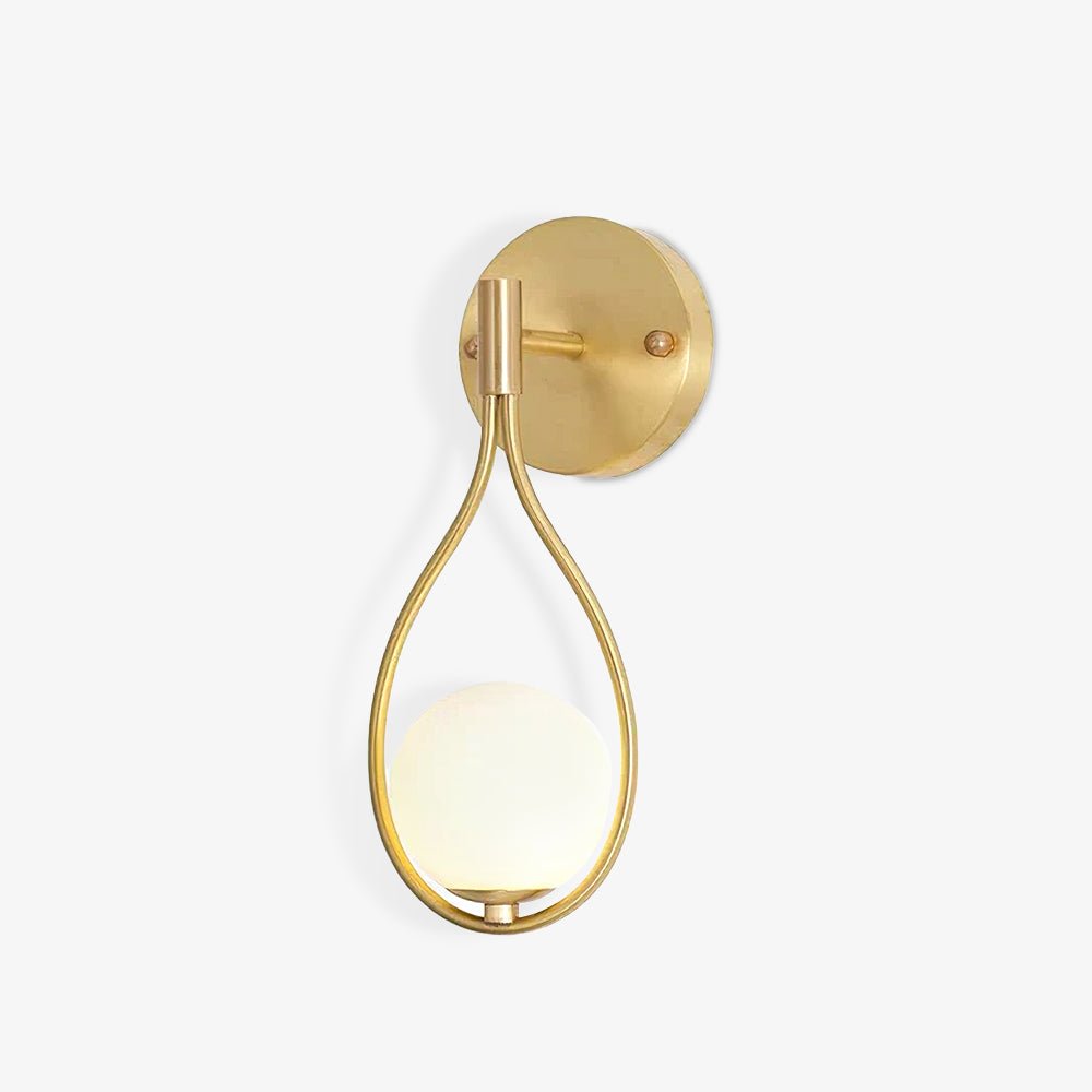 Rominex Modern Minimalist Vanity Brass Glass Wall Lamp-Neutral Decor