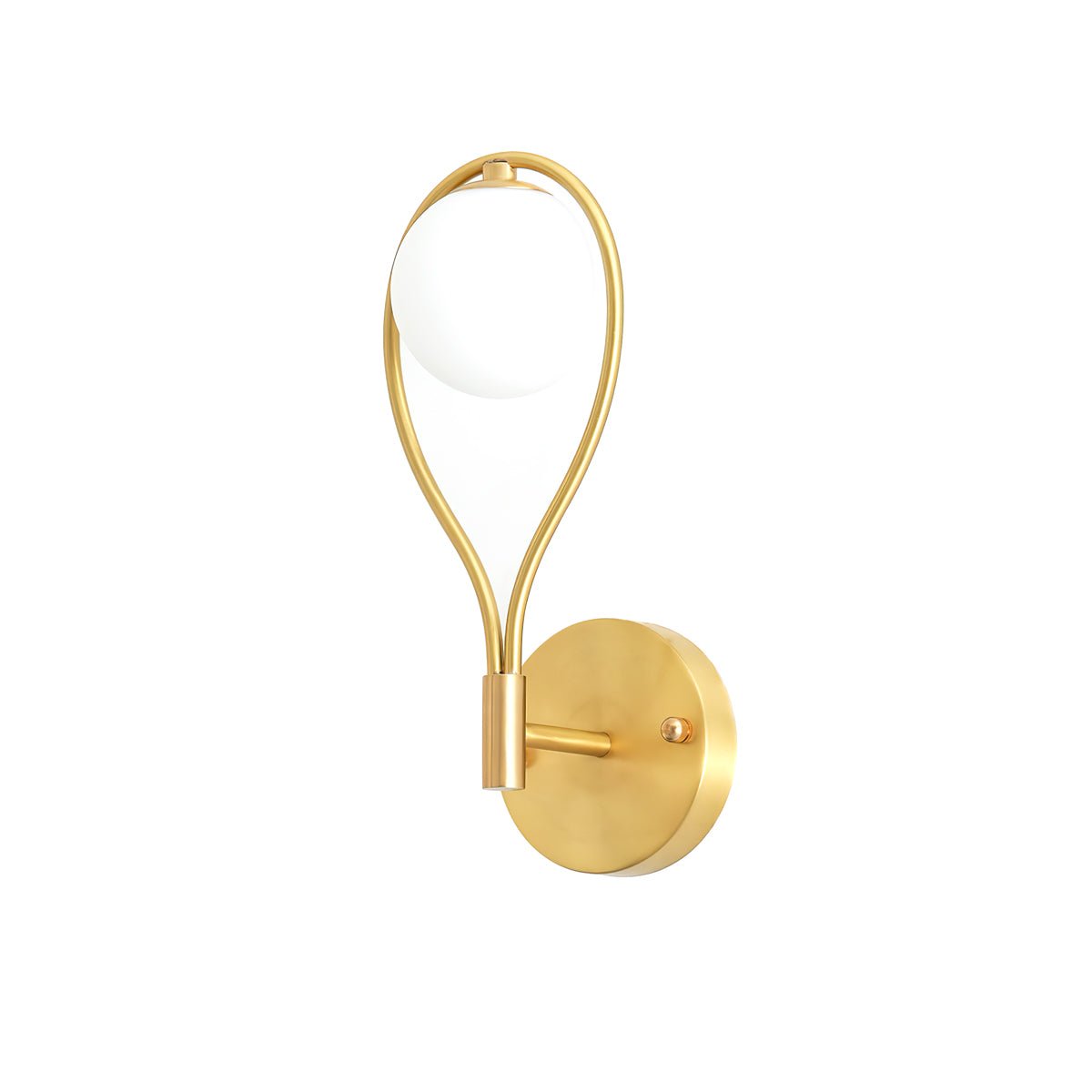 Rominex Modern Minimalist Vanity Brass Glass Wall Lamp-Neutral Decor