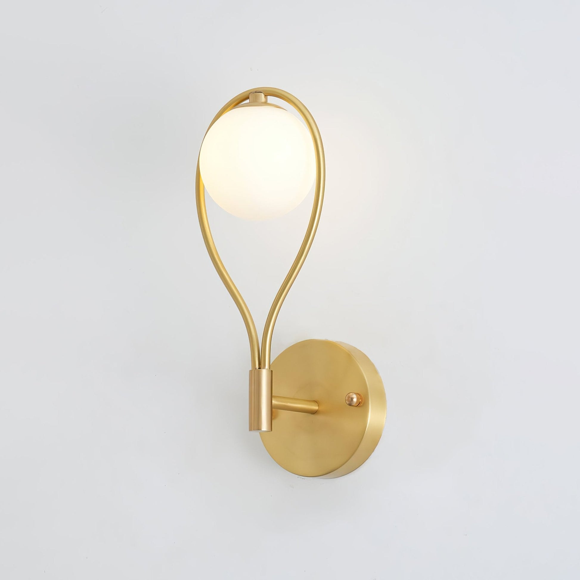 Rominex Modern Minimalist Vanity Brass Glass Wall Lamp-Neutral Decor