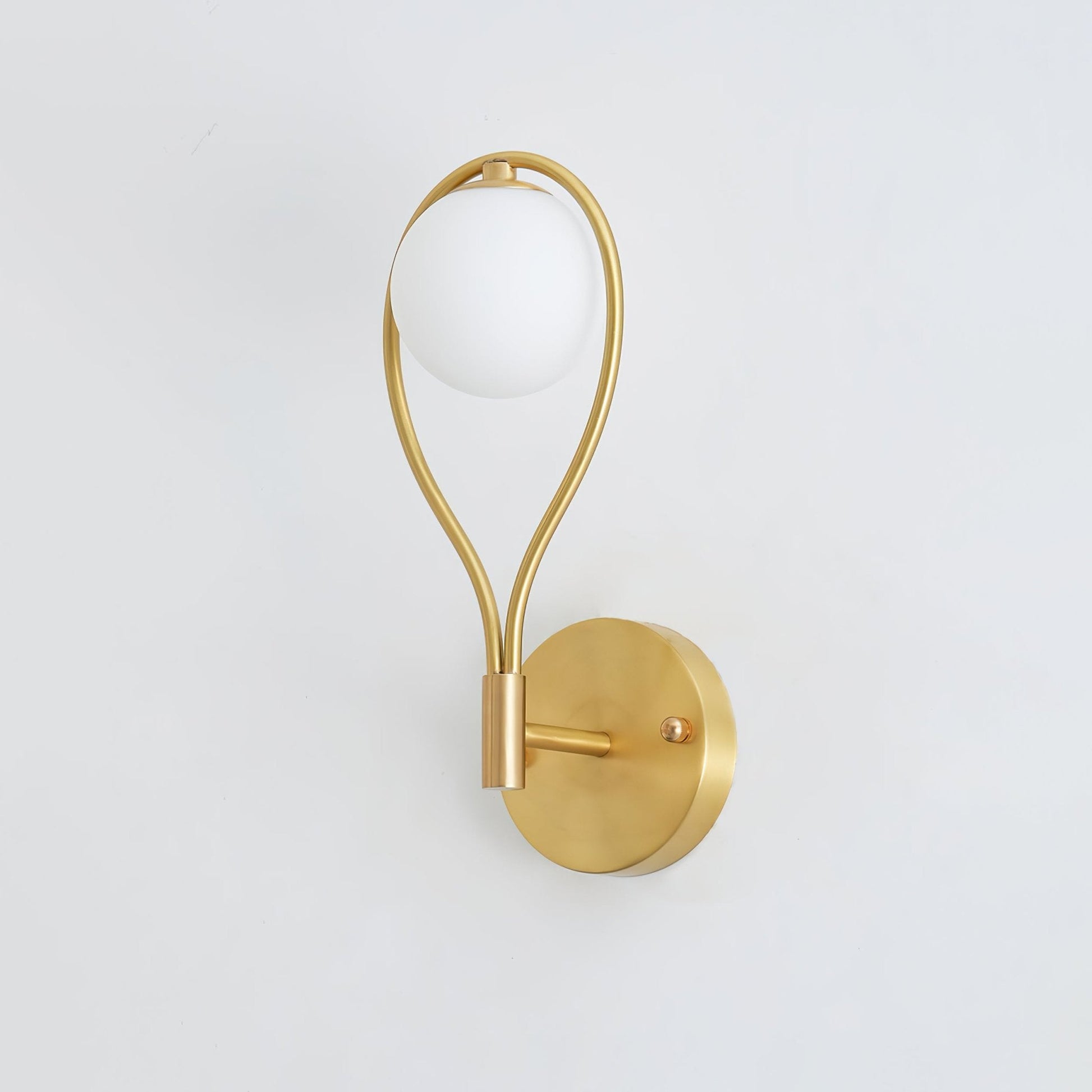 Rominex Modern Minimalist Vanity Brass Glass Wall Lamp-Neutral Decor