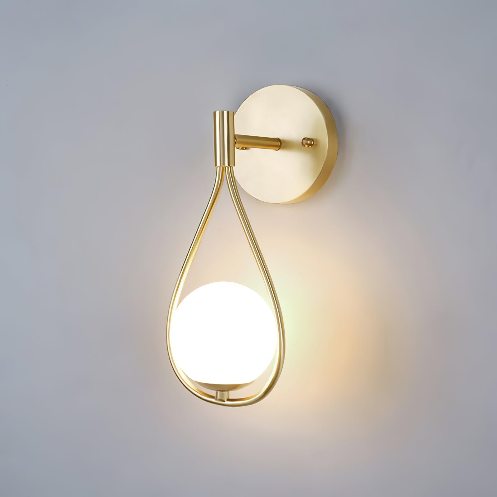Rominex Modern Minimalist Vanity Brass Glass Wall Lamp-Neutral Decor