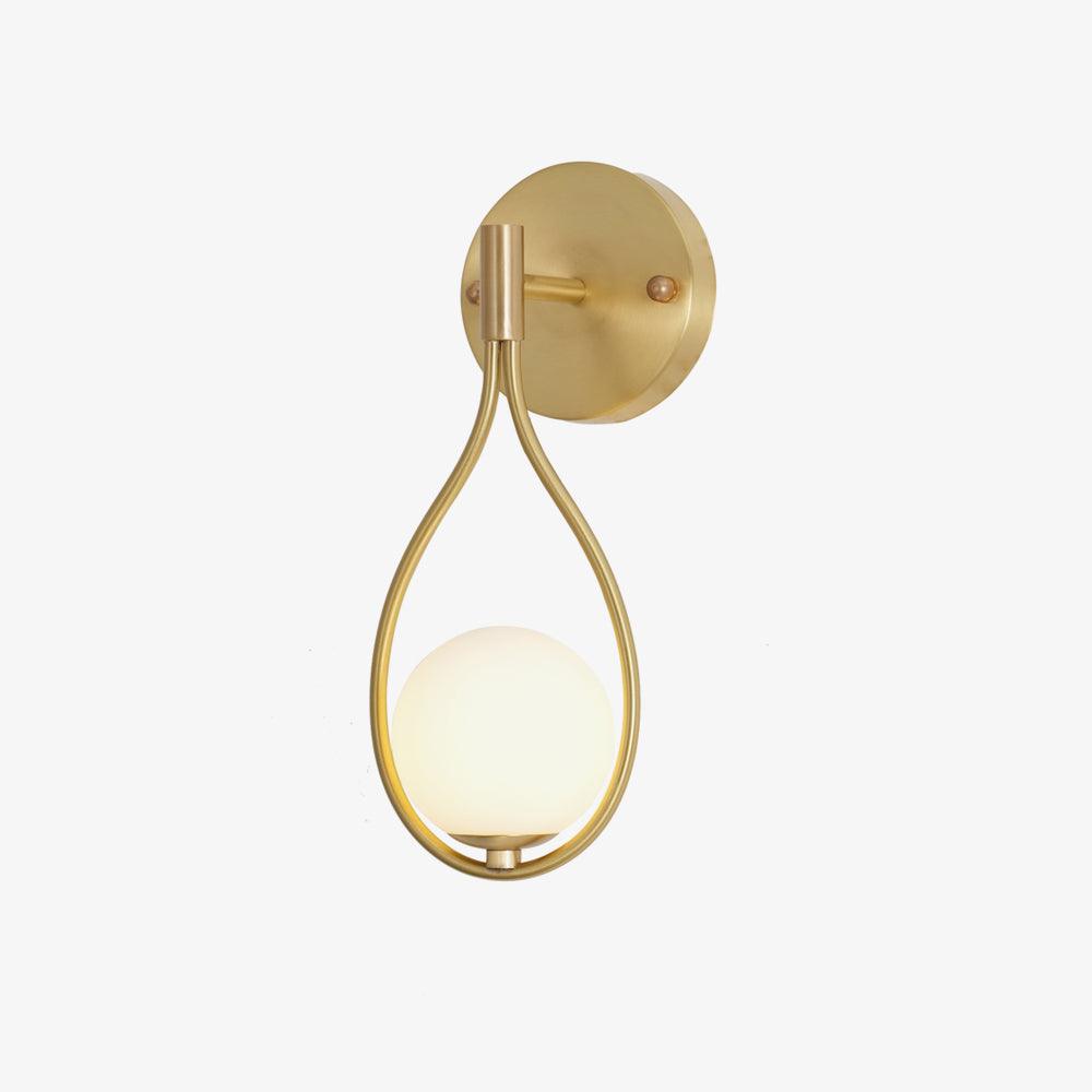 Rominex Modern Minimalist Vanity Brass Glass Wall Lamp-Neutral Decor